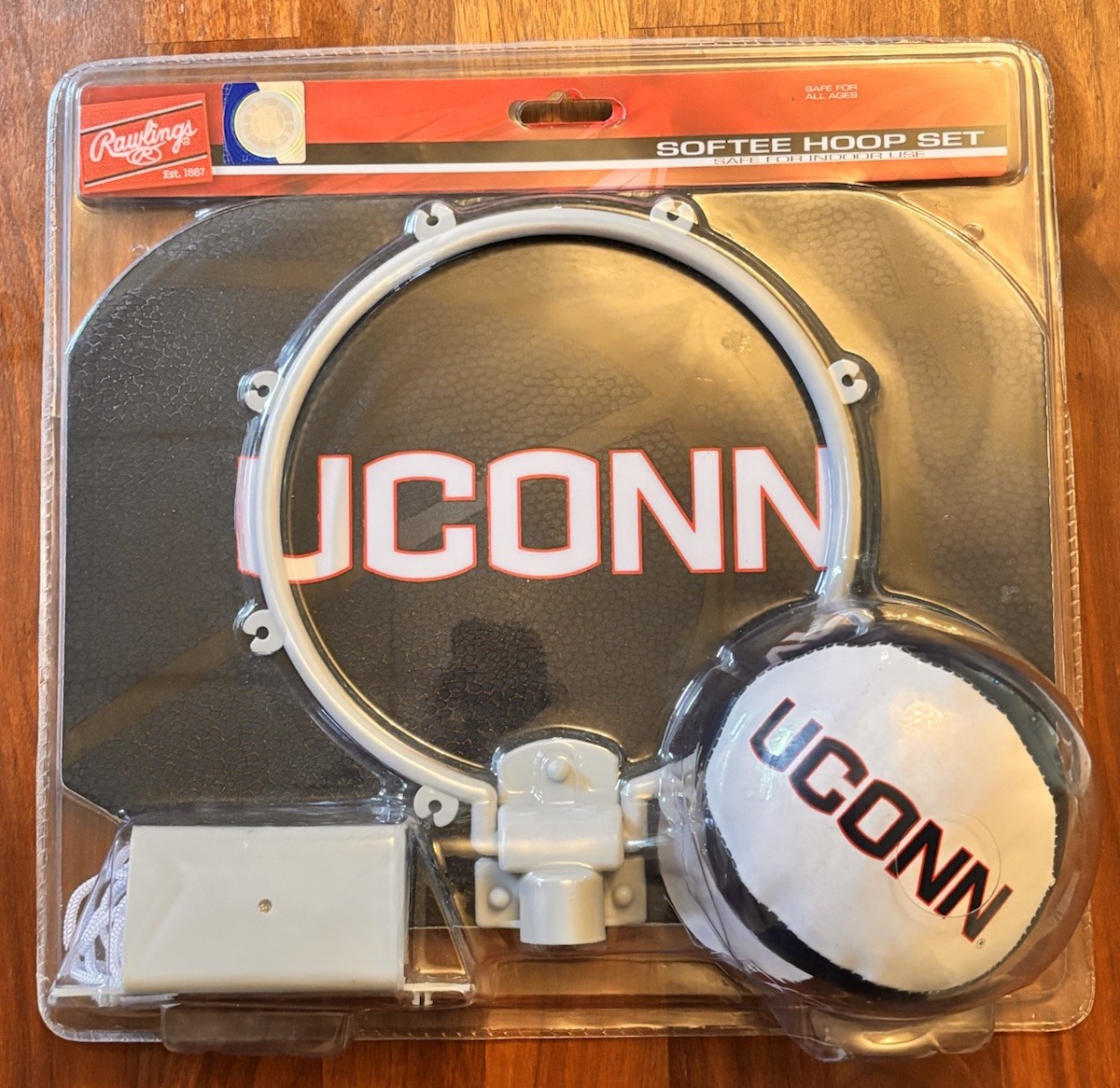 Rawlings UCONN Huskies Softee Hoop Set Rare Deadstock - Discontinued, New￼