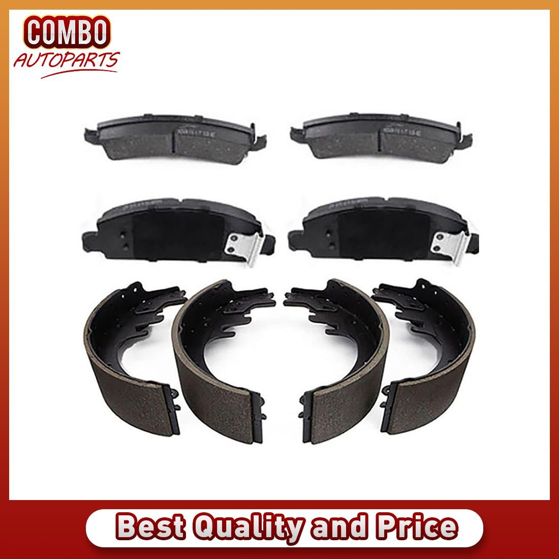 Front & Rear Brake Pads Drum Shoes fits 1975 1976 1977 1978 GMC C35