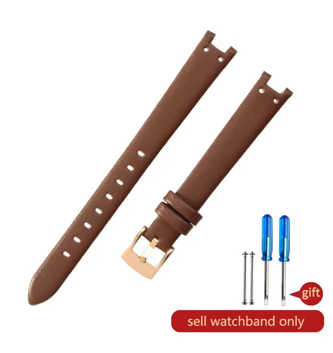 Anne Klein Genuine Leather Watch Strap AK2156 2157 2618 Retro Sweatproof 12x6mm