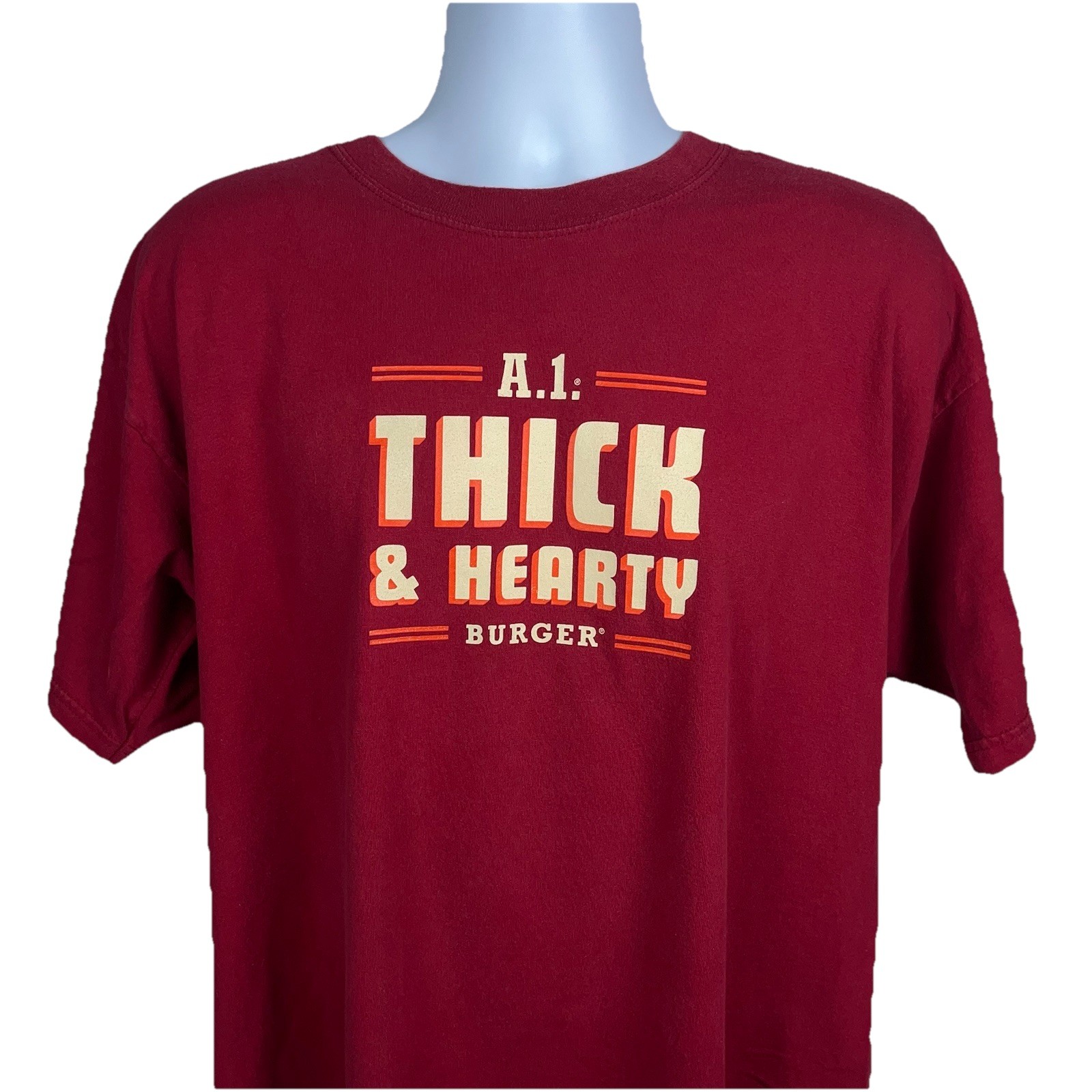 Whataburger A-1 Thick & Hearty Burger Men’s XL T-Shirt Official Employee Shirt Whataburger A-1 Thick & Hearty Burger Men’s XL T-Shirt Official Employee Shirt
