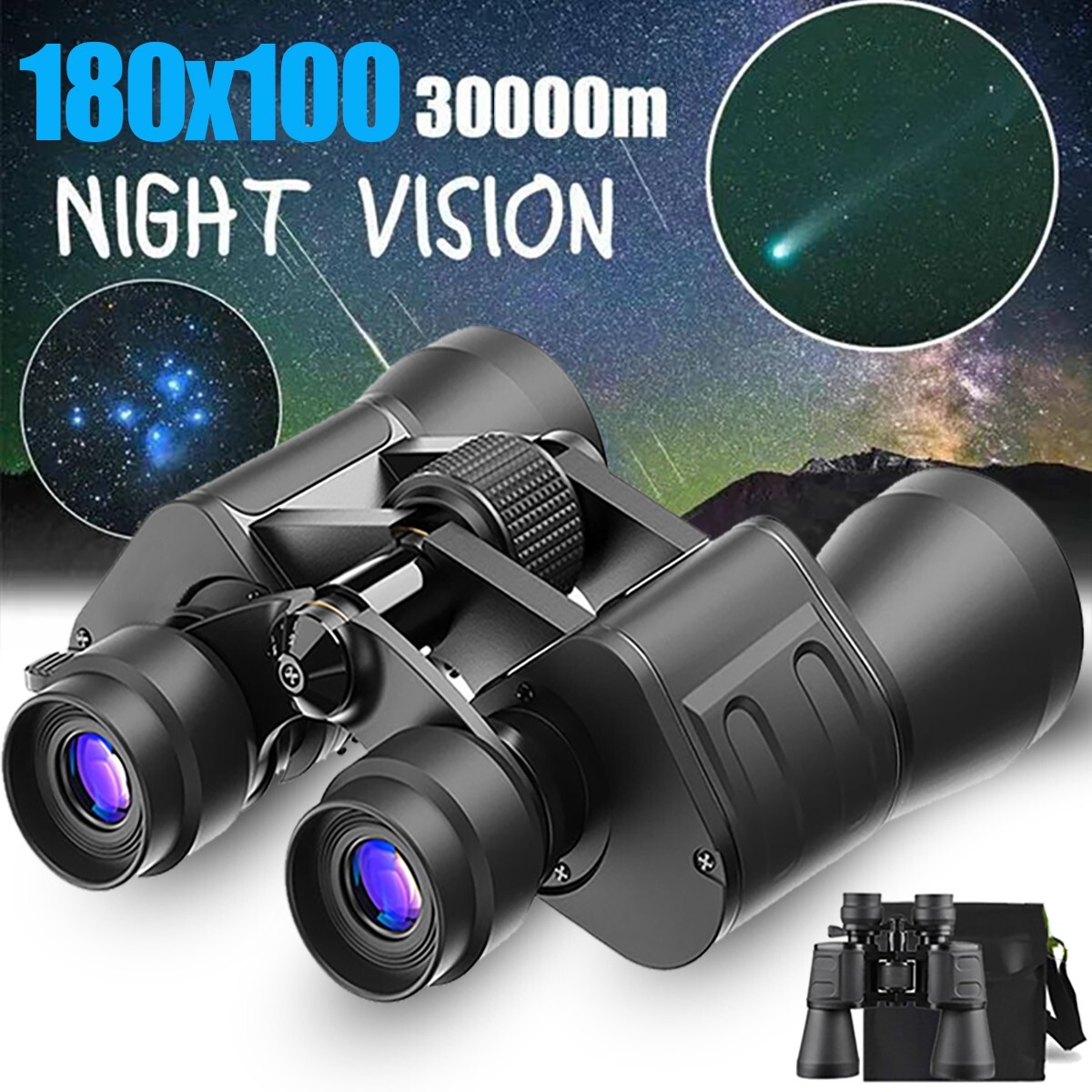 180x100 HD High Power Military Binoculars Day/Night Zooming Hunting Telescope US