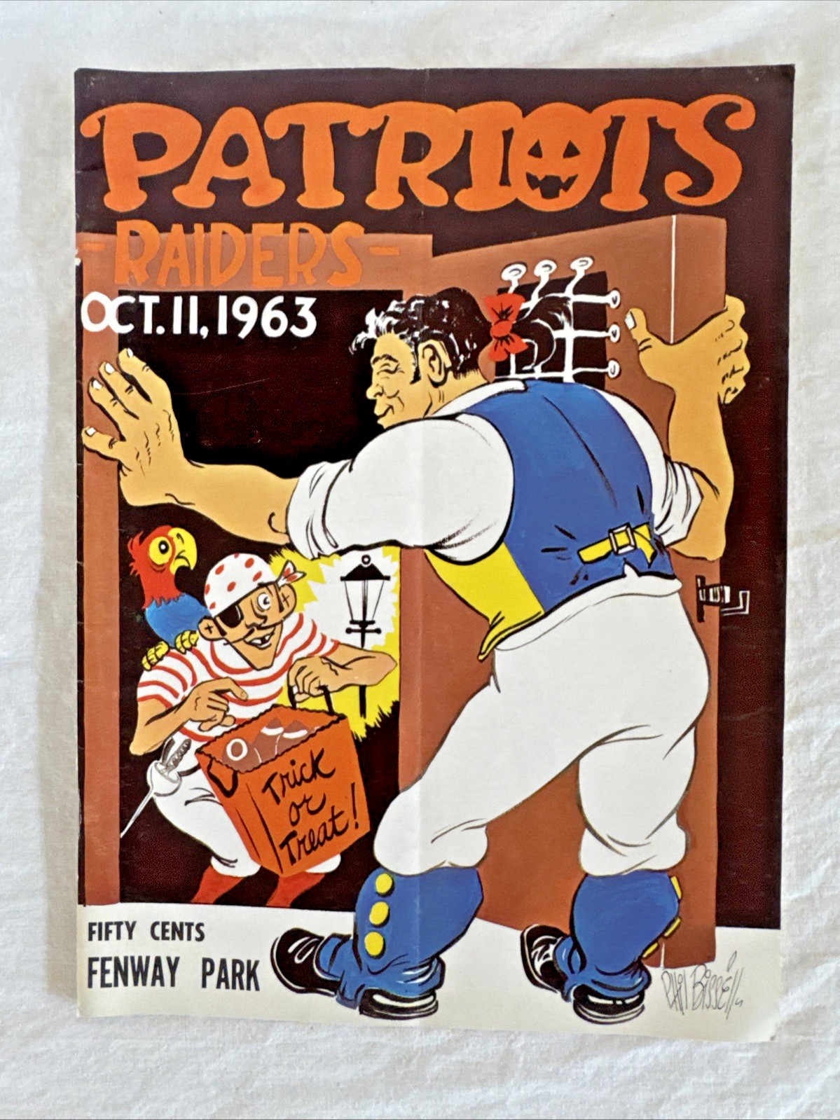 Vintage 1963 AFL Football Program Boston Patriots / Oakland Raiders OCT. 11 NFL
