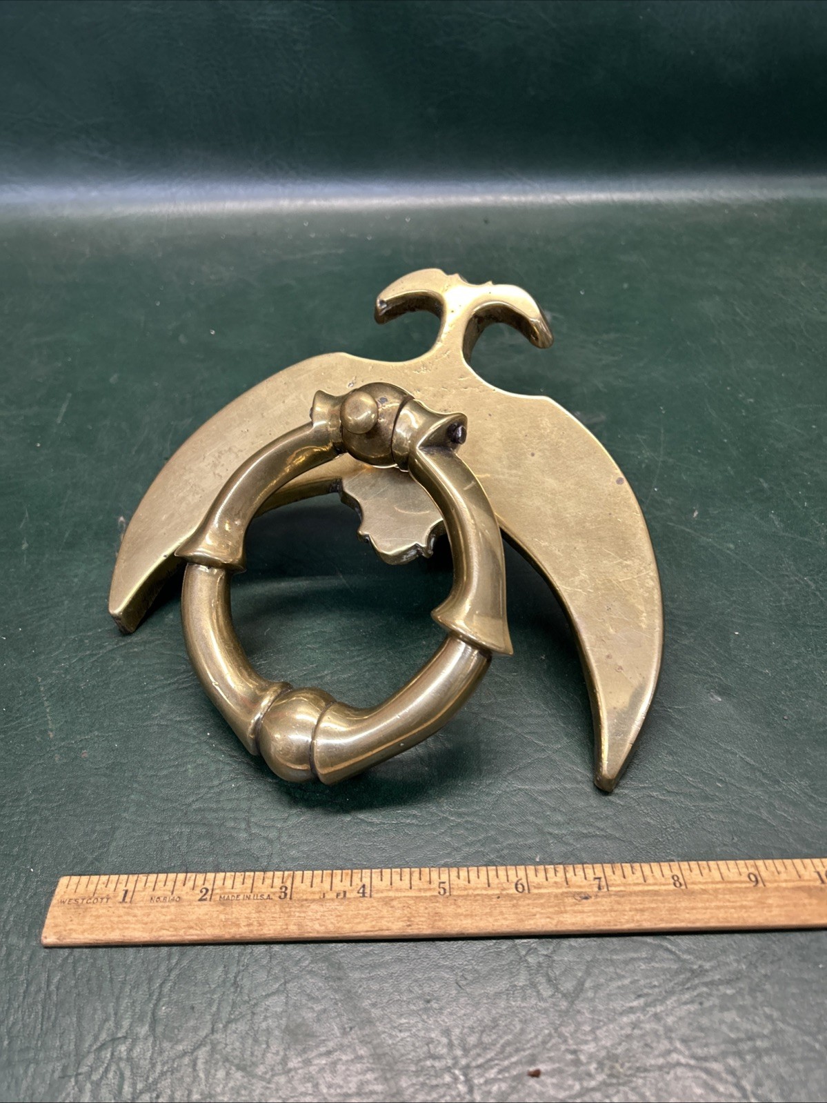 Rare Early Antique Cast Brass 6 LB Door Knocker ~Middle Eastern ? European ? Rare Early Antique Cast Brass 6 LB Door Knocker ~Middle Eastern ? European ?