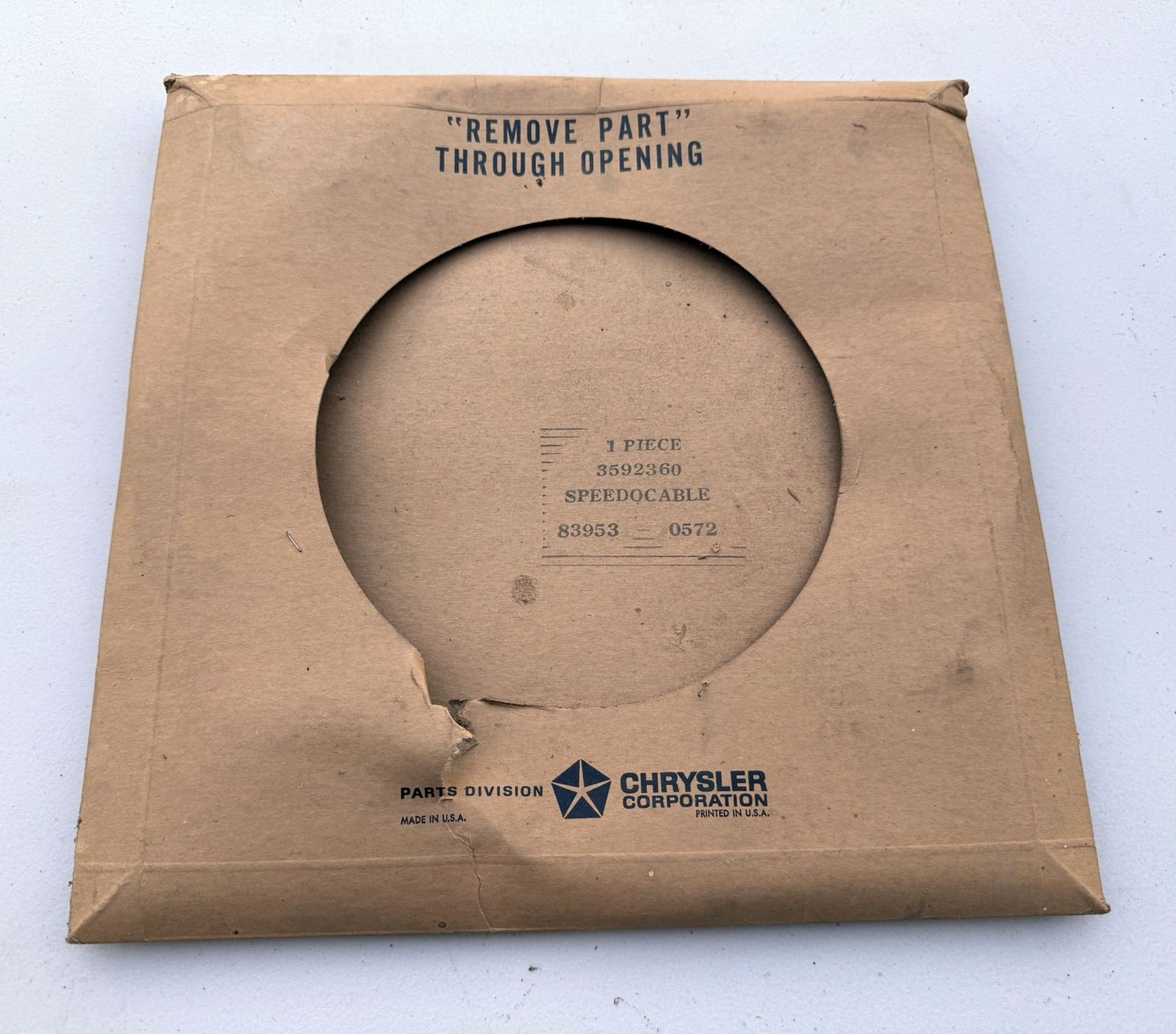 1968-76 MoPar NOS Speedometer Cable w/o Cruise 62 1968-76 MoPar NOS Speedometer Cable w/o Cruise 62