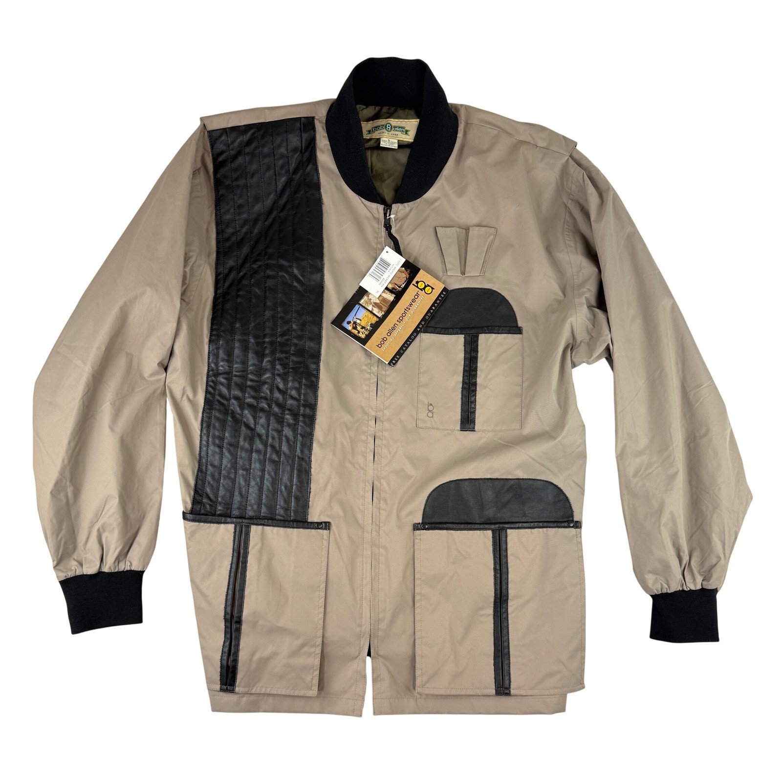 Bob Allen Shooting Jacket Mens XL Khaki Micro Jacket RH 137C Leather Patch NWT Bob Allen Shooting Jacket Mens XL Khaki Micro Jacket RH 137C Leather Patch NWT