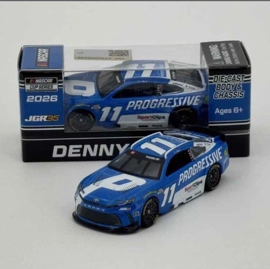 NASCAR DENNY HAMLIN 2026 #11 PROGRESSIVE 1/64 CAR NASCAR DENNY HAMLIN 2026 #11 PROGRESSIVE 1/64 CAR