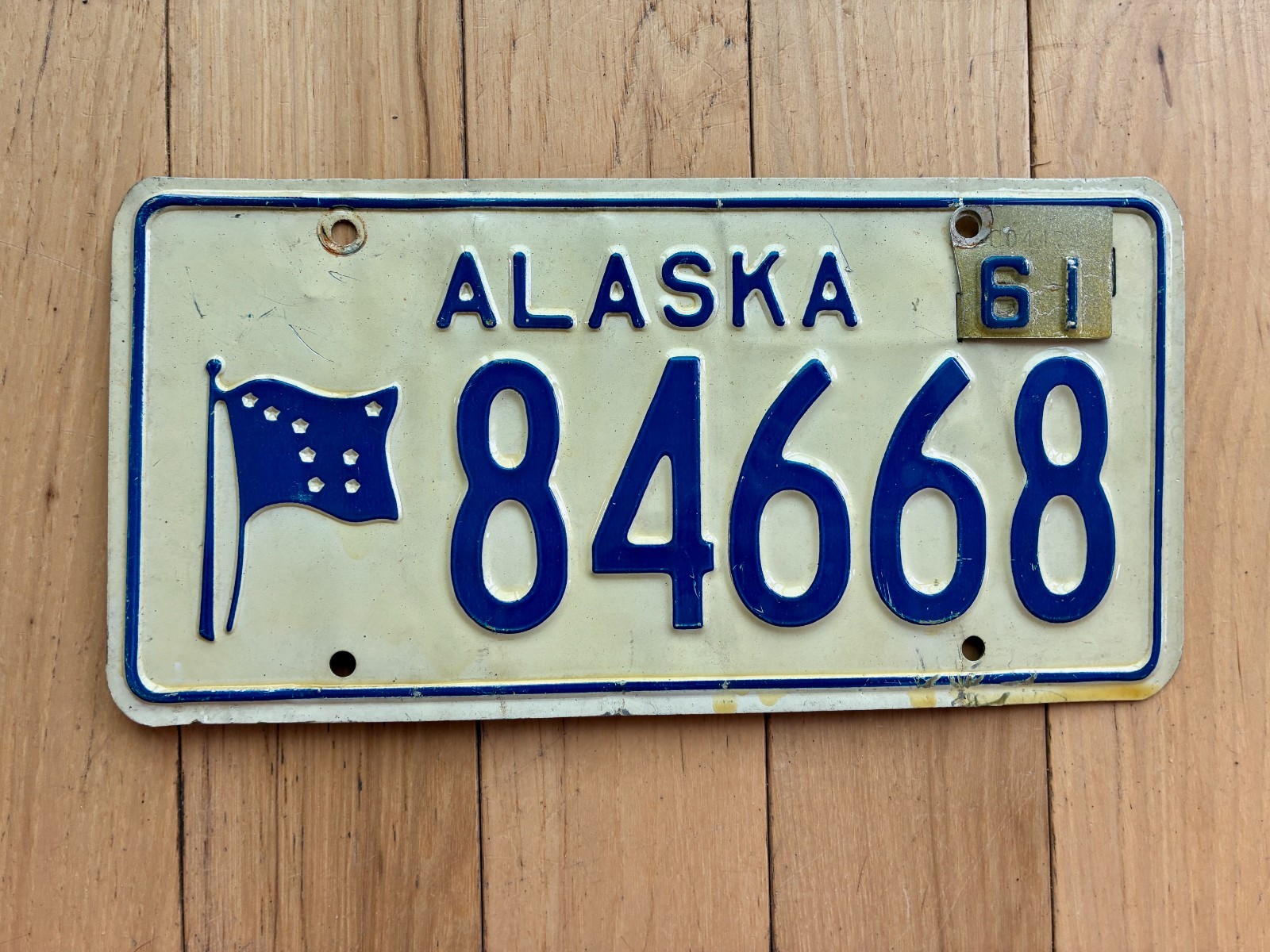 1961 Alaska License Plate - Gloss Finish (Clear Coat)