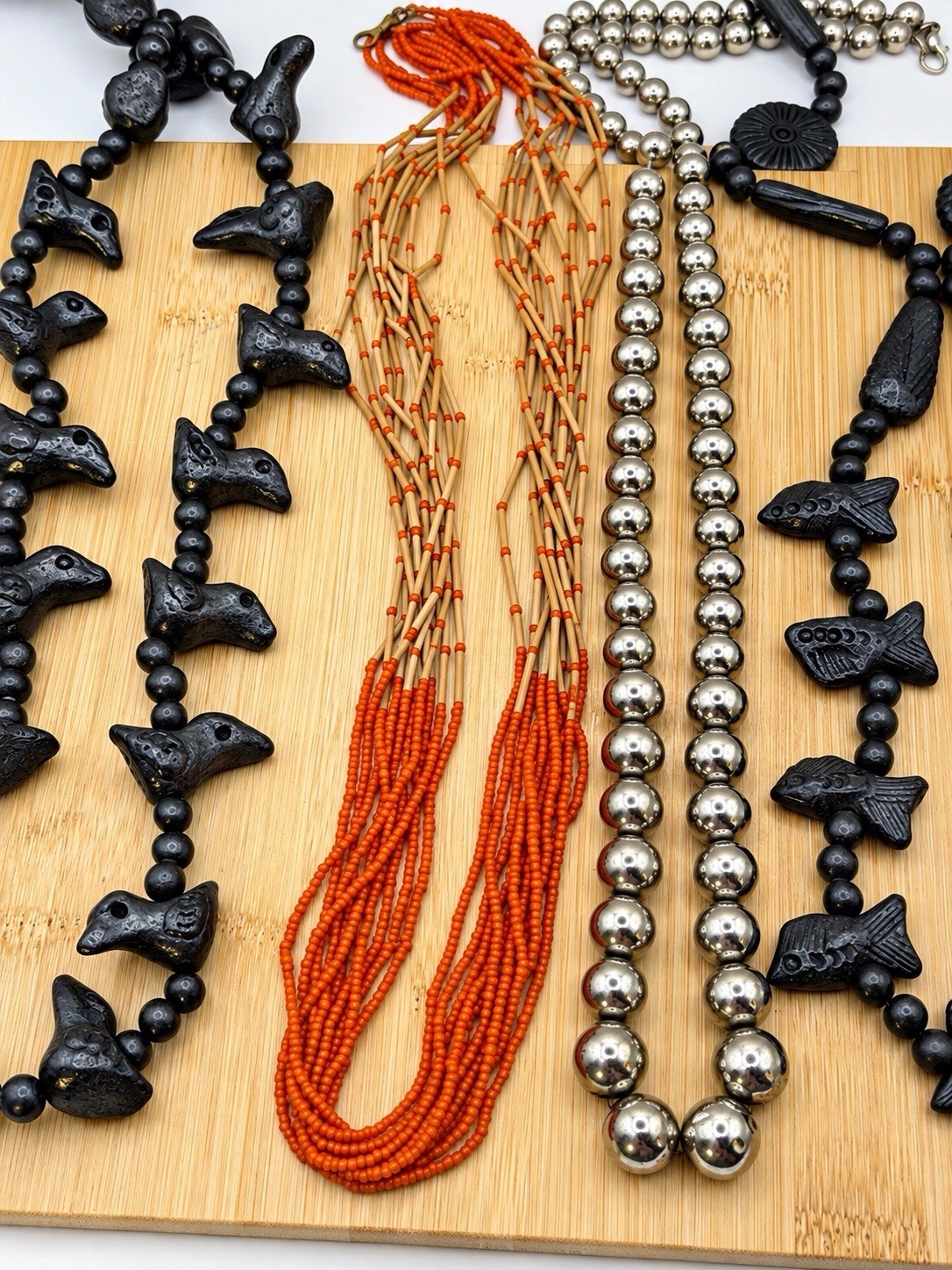 Vintage Southwestern Native American Necklace Lot- Heishi, Navajo Pearls & More
