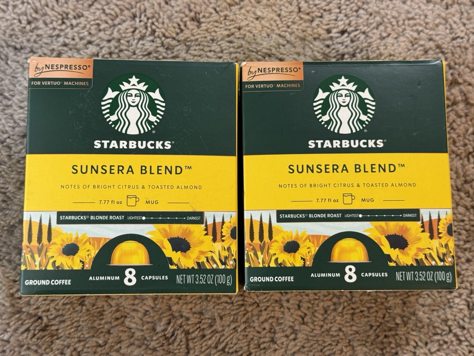 Starbucks by Nespresso Vertuo Line Sunsera Blend 2 Pack Exp: 5/22/26