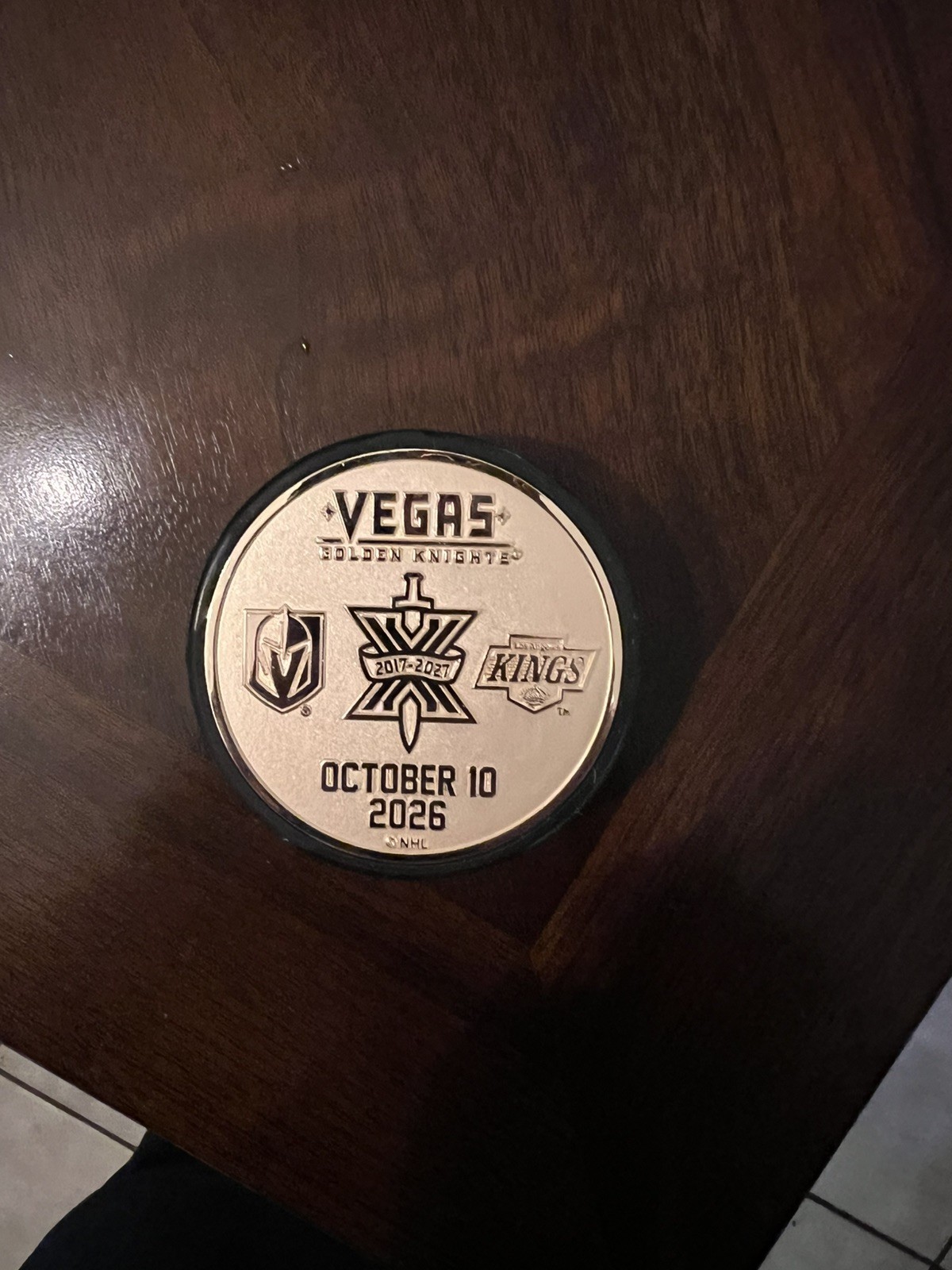 Vegas Golden Knights  X Year Commemorative Puck 10.10.26