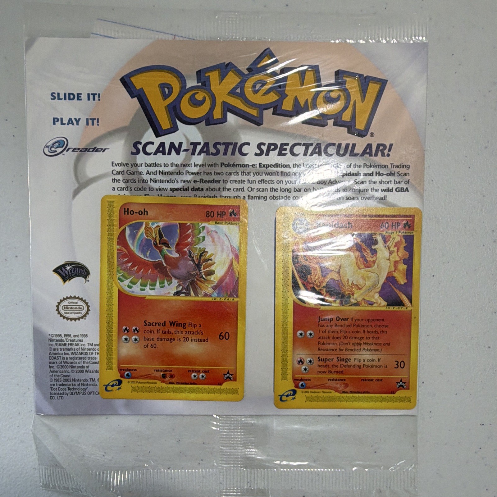 Pokemon Expedition e-Reader Ho-Oh 18/165 & Rapidash 61/165 2-Card Lot