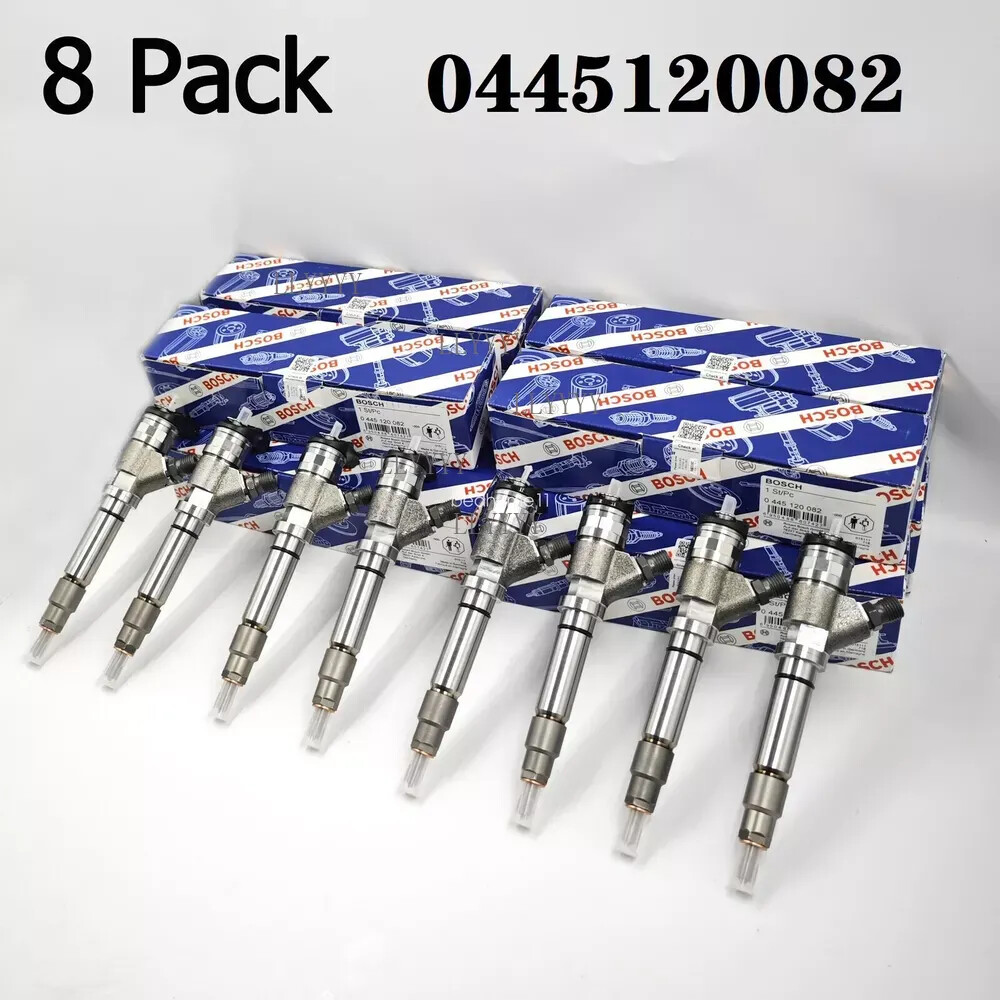8x OEM Bosch Diesel Fuel Injector For GMC LMM Duramax 07-10 6.6L 0445120082