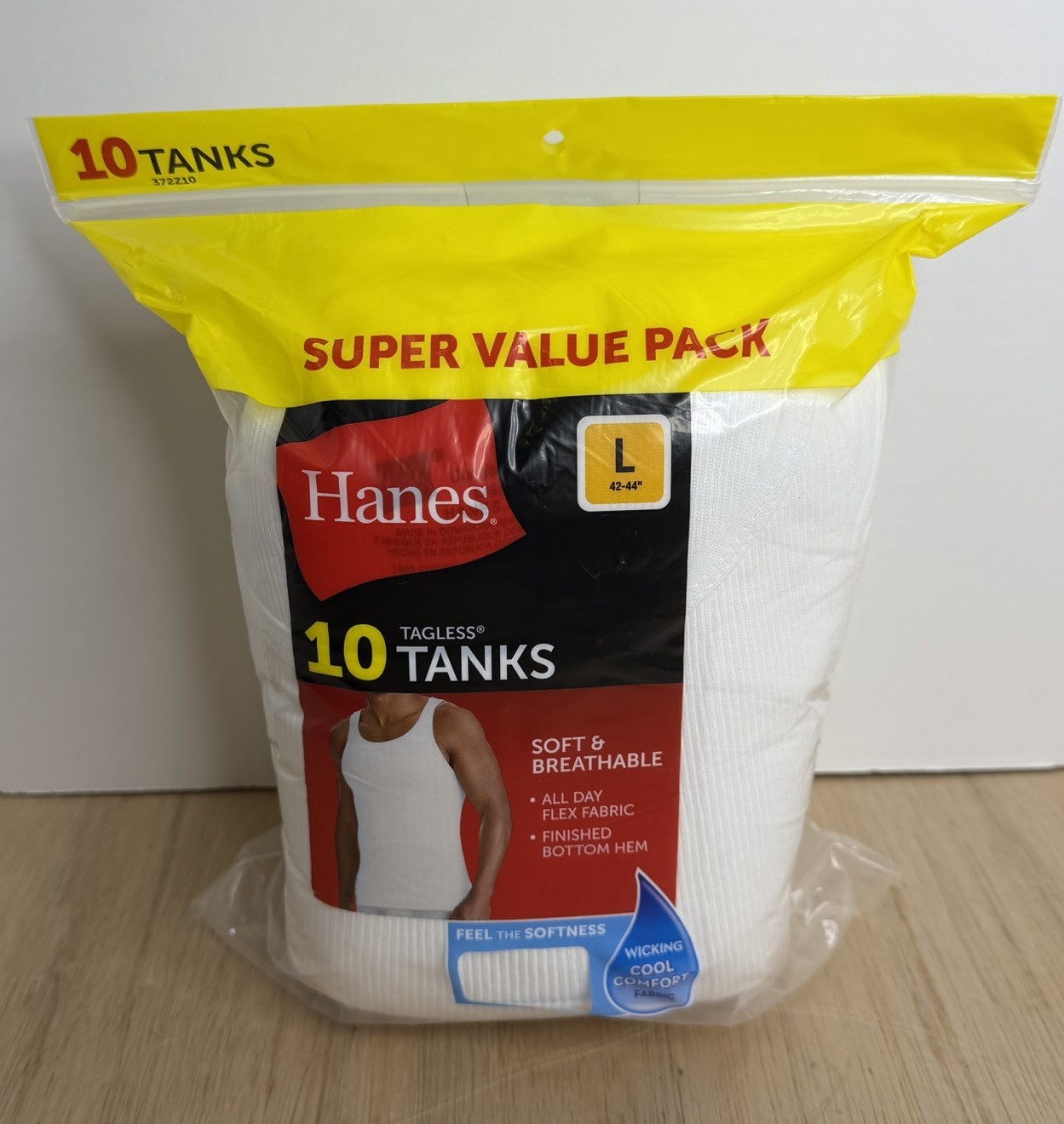 HANES 10 PACK MENS LARGE 42-44\