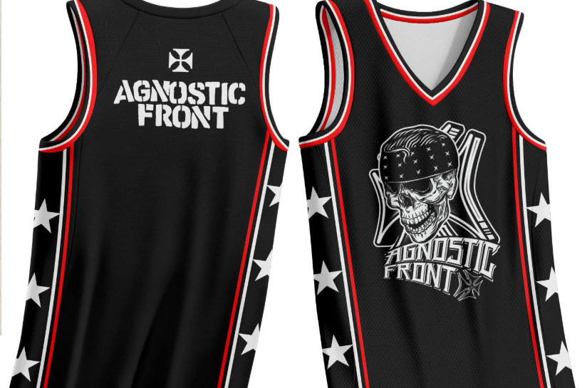 HOT SALE Agnostic Front BAND basketball Jersey All sizes JM2005