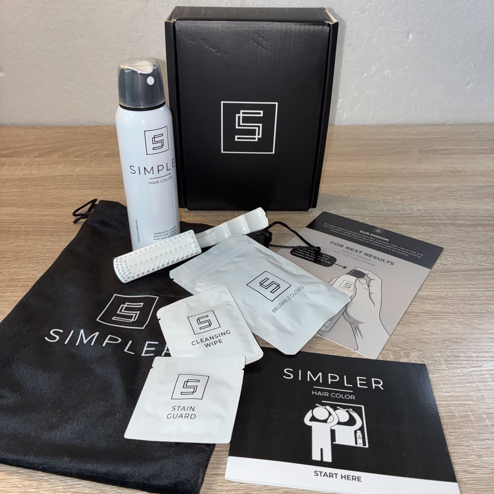 New SIMPLER Hair Color Kit Medium Brown for Men Full Gray Coverage MB New SIMPLER Hair Color Kit Medium Brown for Men Full Gray Coverage MB