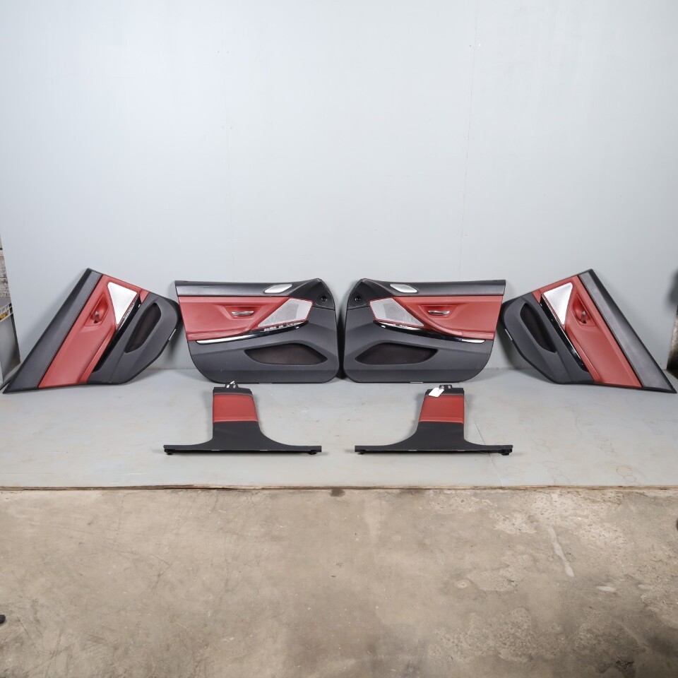 2013-2019 BMW 640i 650i F06 Gran Cpe Door Panel Set Vermilion Red OEM