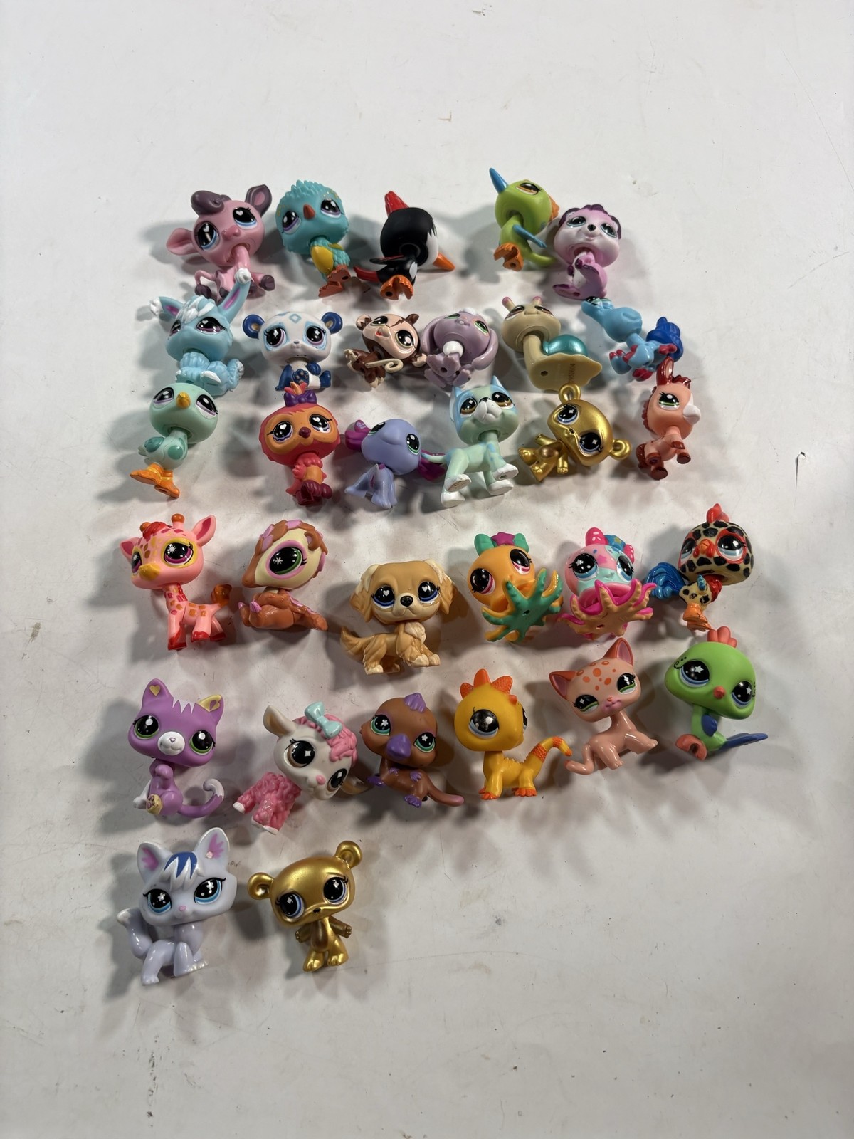 Littlest Pet Shop Hasbro Mini Figures Lot Of 30+ Animals Dinosaurs Toy Loose