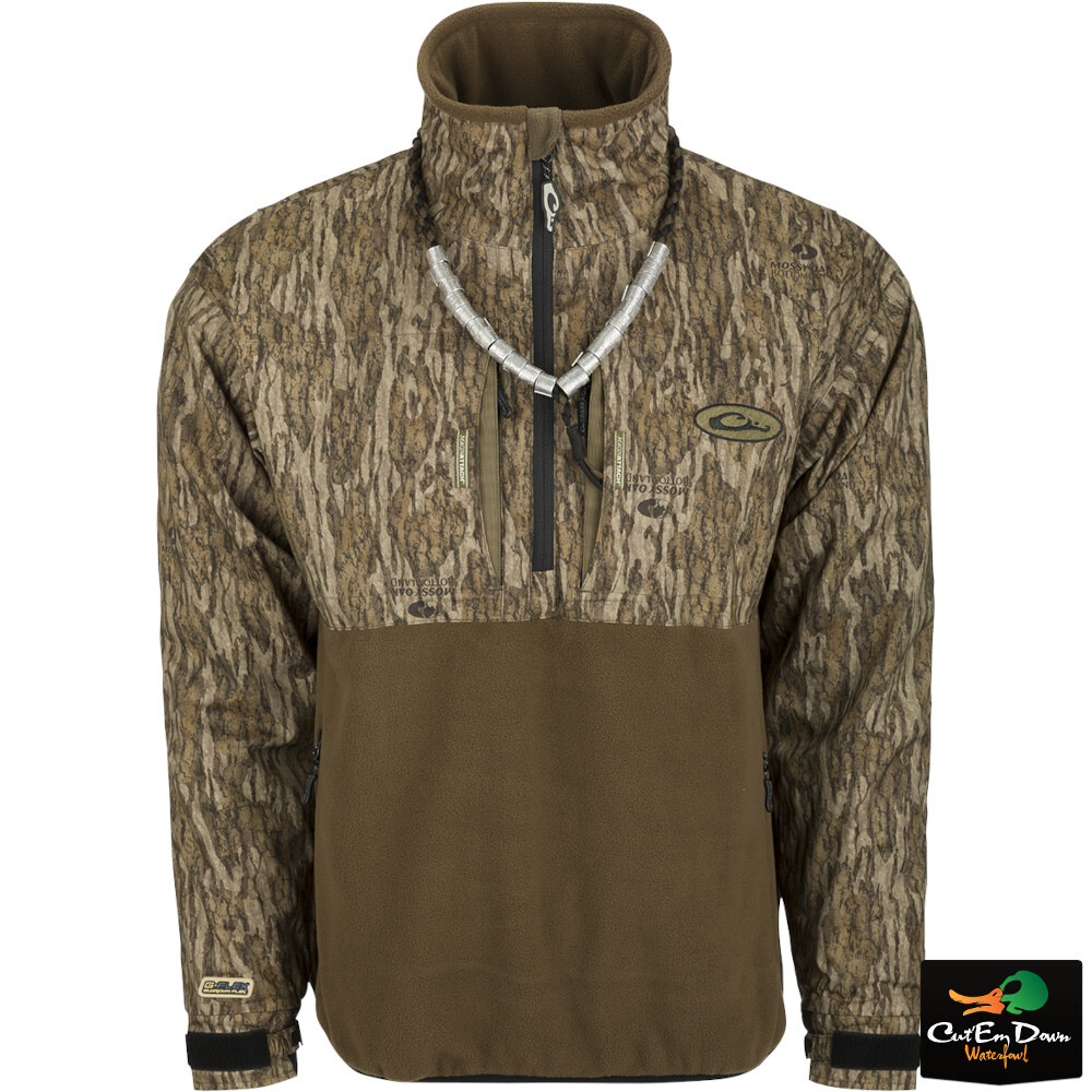 DRAKE WATERFOWL MST GUARDIAN EQWADER FLEX FLEECE 1/4 ZIP - CAMO PULLOVER DRAKE WATERFOWL MST GUARDIAN EQWADER FLEX FLEECE 1/4 ZIP - CAMO PULLOVER