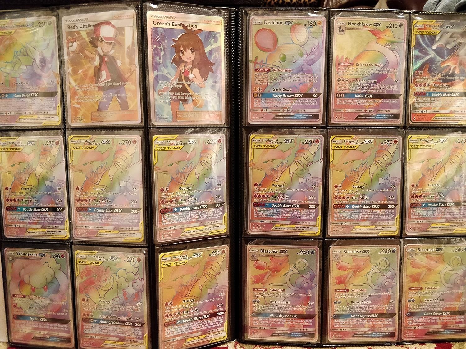 Pokemon 100+ Rainbow Rare Cards Binder Collection 6.35 x 7.62 x 0.1 inches