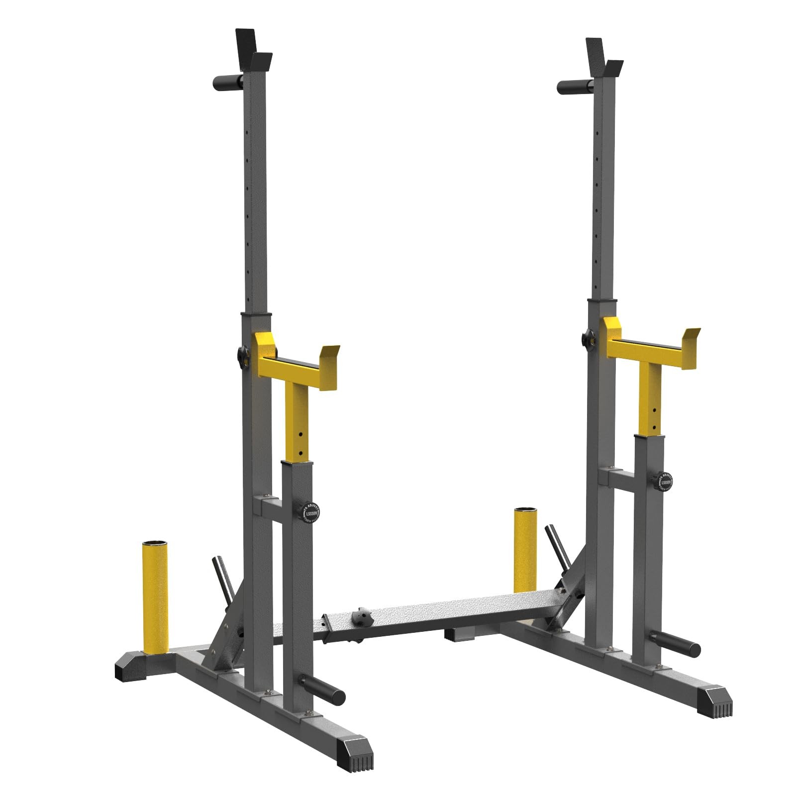 K KiNGKANG Adjustable Squat Rack,Multi-Function Barbell Rack for Weight Lifting