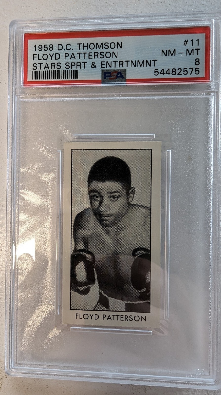 1958 D. C. Thomson Stars #11 Floyd Patterson RC PSA 8 NM-MT POP 2 TWO HIGHER