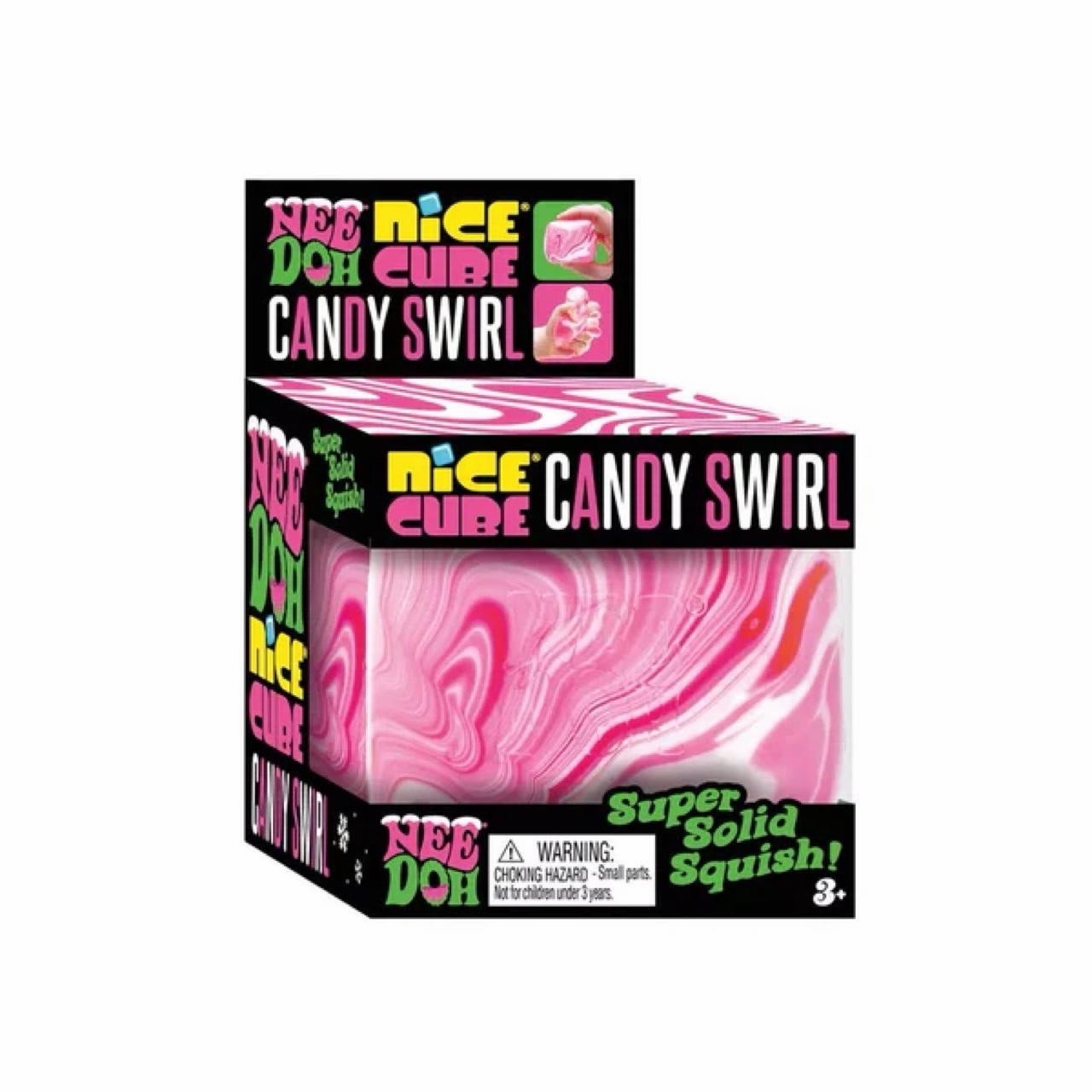 1 NeeDoh CANDY CANE SWIRL NICE CUBE Super Solid Squish Squishmas Squeeze Toy 1 NeeDoh CANDY CANE SWIRL NICE CUBE Super Solid Squish Squishmas Squeeze Toy