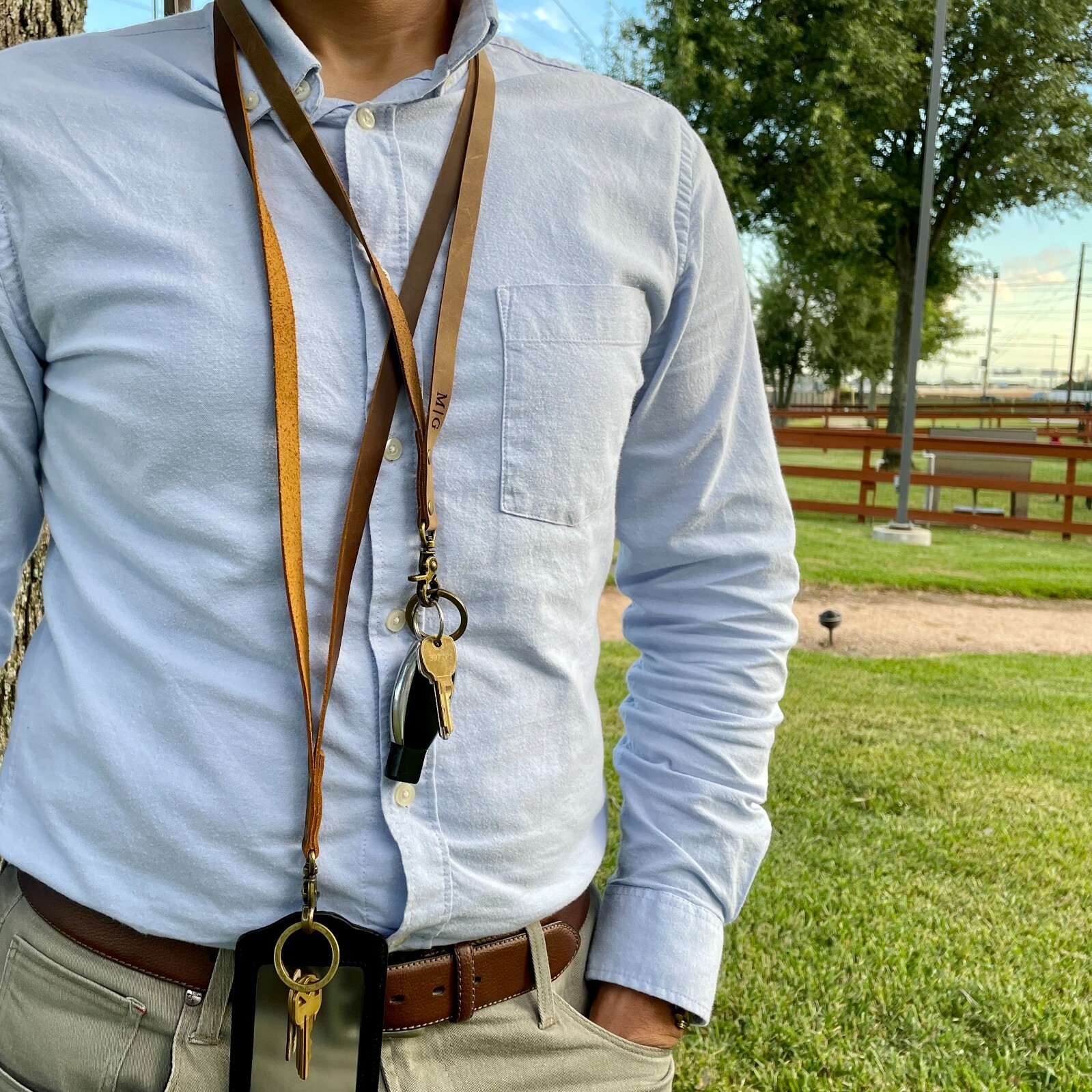 Personalized Leather Lanyard Personalized Leather Lanyard