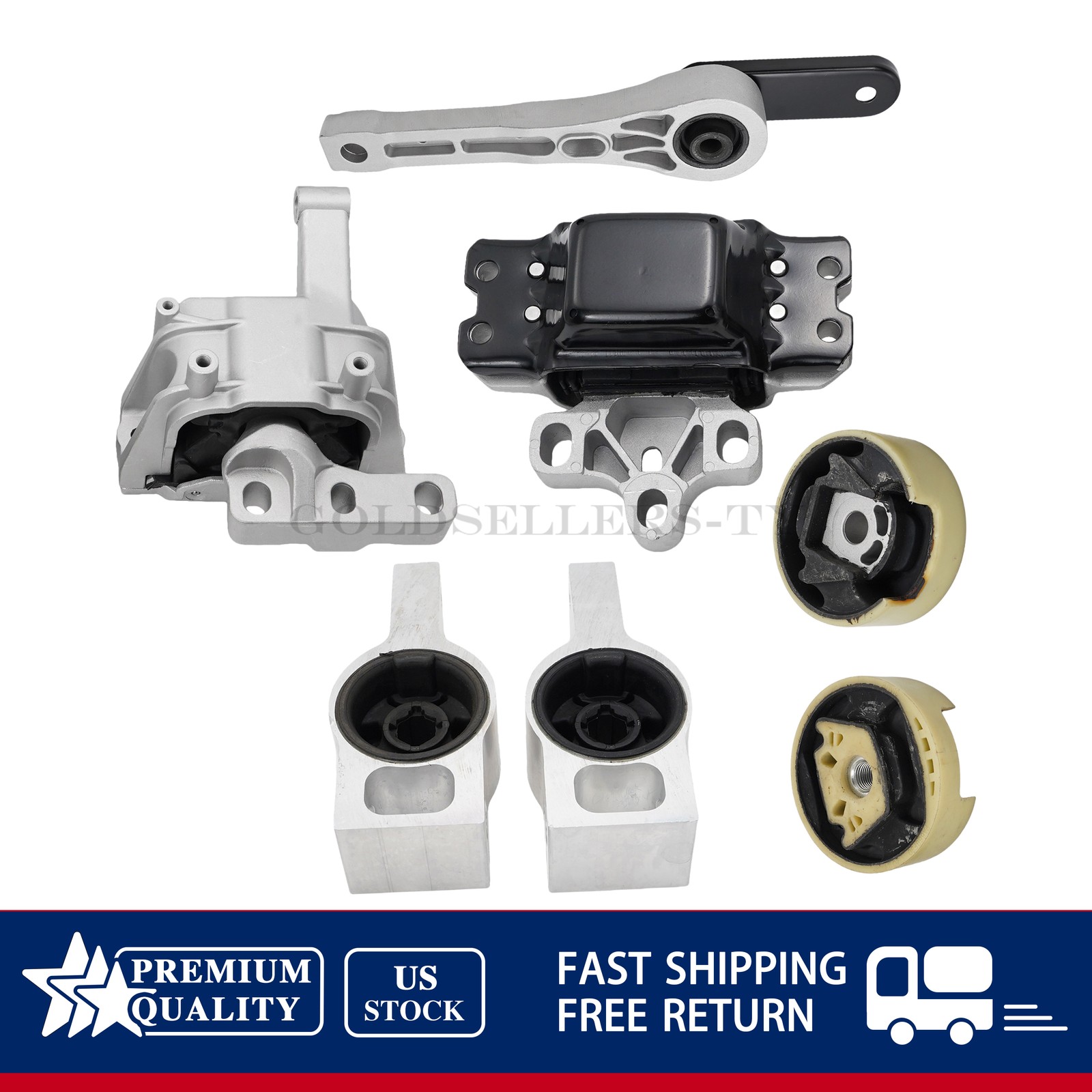 7PCS Fits 2006-2014 Audi A3 Quattro VW Eos GTI Golf Jetta Engine & Trans Mount