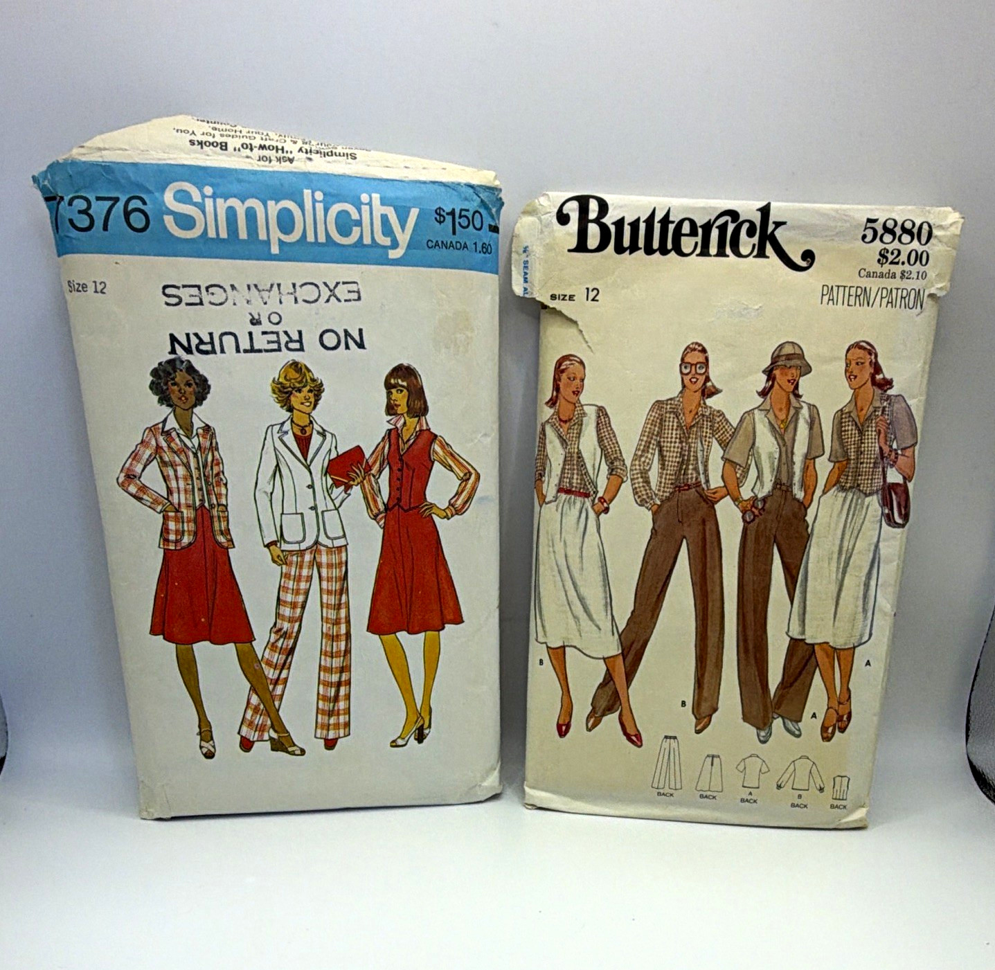 Simplicity Butterick Vintage Original Women\'s Sportswear Patterns 7376 5880 Lot Simplicity Butterick Vintage Original Women\'s Sportswear Patterns 7376 5880 Lot
