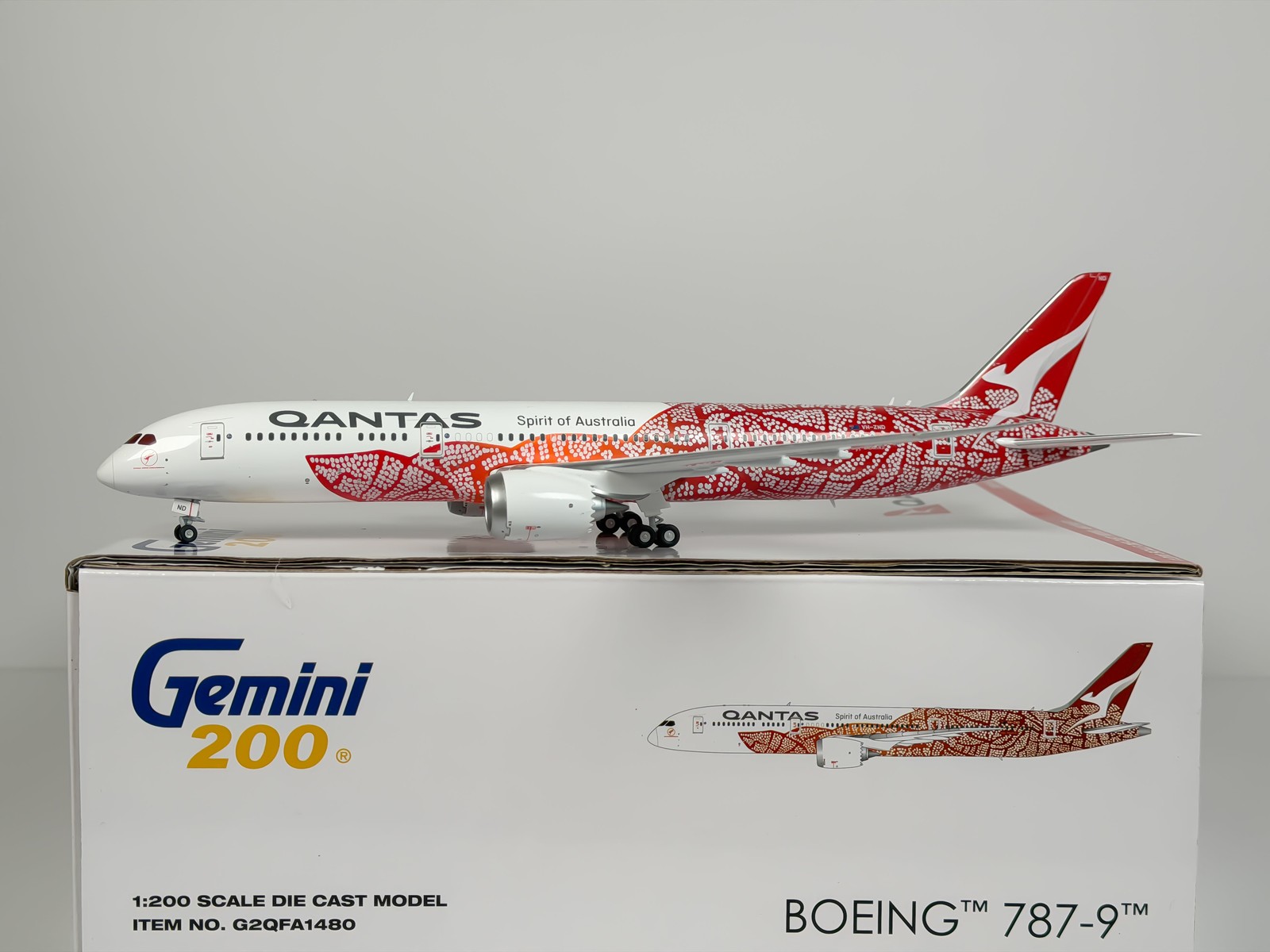 Qantas Airways Boeing 787-9 1:200 Gemini Jets VH-ZND (G2QFA1480) Qantas Airways Boeing 787-9 1:200 Gemini Jets VH-ZND (G2QFA1480)
