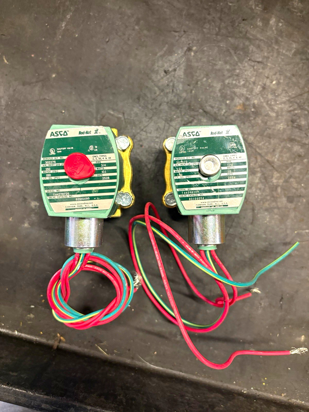 ASCO Red-Hat Electric 2-Way/2-Position Solenoid Valve 8210G095 8210G094 3/4&1/2 ASCO Red-Hat Electric 2-Way/2-Position Solenoid Valve 8210G095 8210G094 3/4&1/2