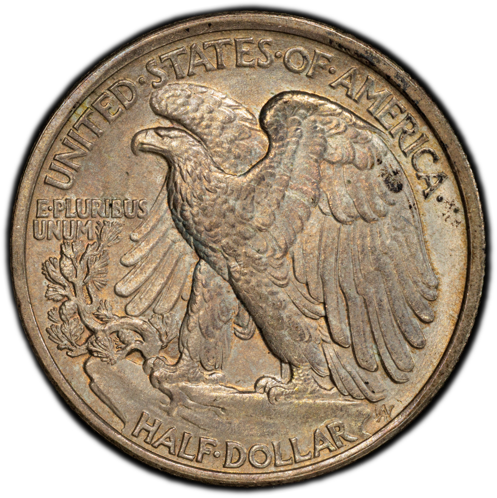 1935-P PCGS MS64 Walking Liberty Half | Dark Iridescent | 40th Anniversary Label