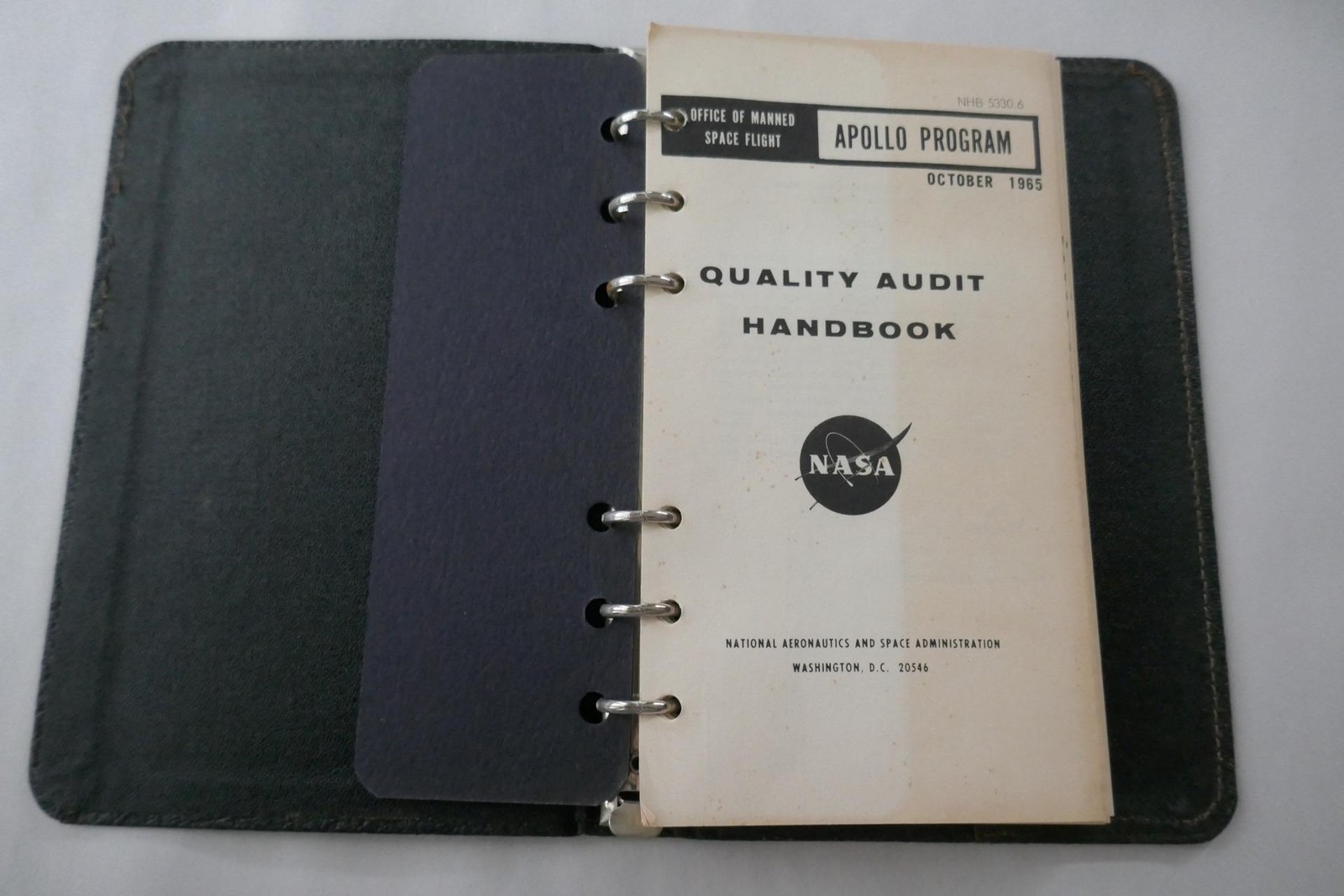 Original 1965 Nasa Apollo Quality Audit Handbook