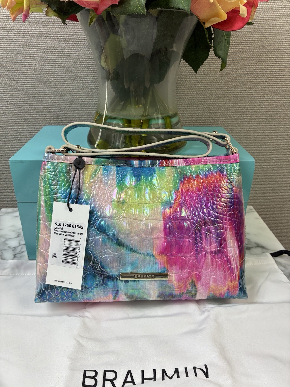 Brahmin Impression Melbourne Lorelei Iridescent Shoulder Bag - NWT Rare Style