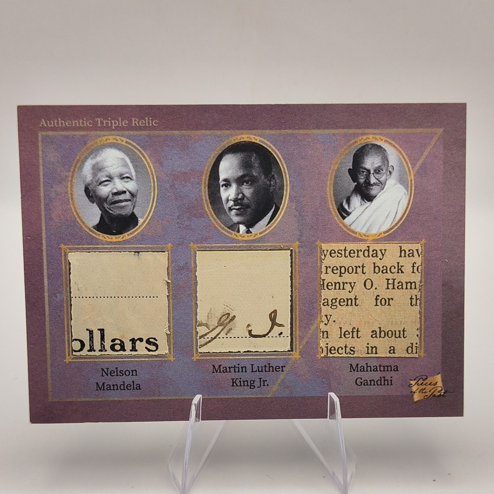 Super Products Inc. 2025 Pieces of the Past Authentic Triple Relic #216 Mandela Super Products Inc. 2025 Pieces of the Past Authentic Triple Relic #216 Mandela