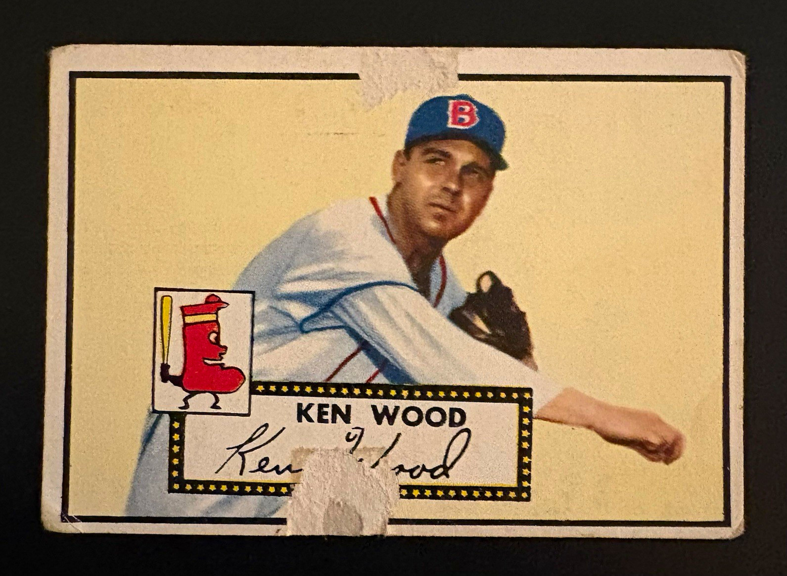 Topps 1952 - Ken Wood #139 Boston Red Sox Base Set WHITE Back - Poor Topps 1952 - Ken Wood #139 Boston Red Sox Base Set WHITE Back - Poor