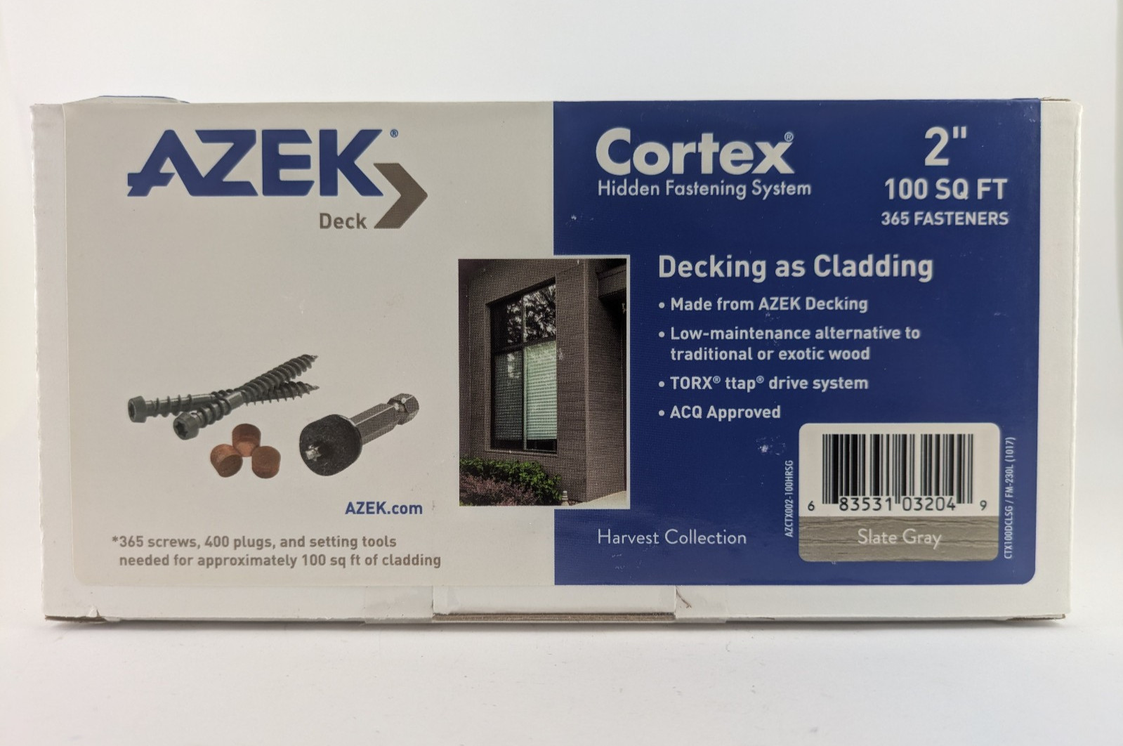 AZEK Cortex Slate Gray Fastener Kit 100sq ft - 2\
