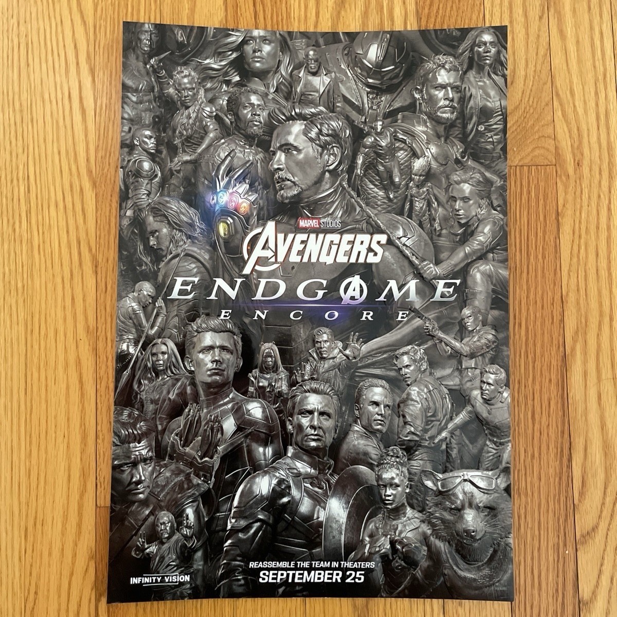 Avengers Endgame Encore Embossed Foil Mini Poster Regal Opening Night Avengers Endgame Encore Embossed Foil Mini Poster Regal Opening Night