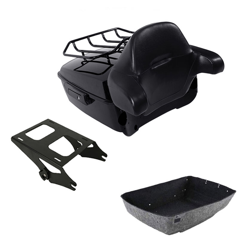 King Trunk Backrest Mount Rack Fit For Harley Touring Road Glide FLTRX 2014-2026