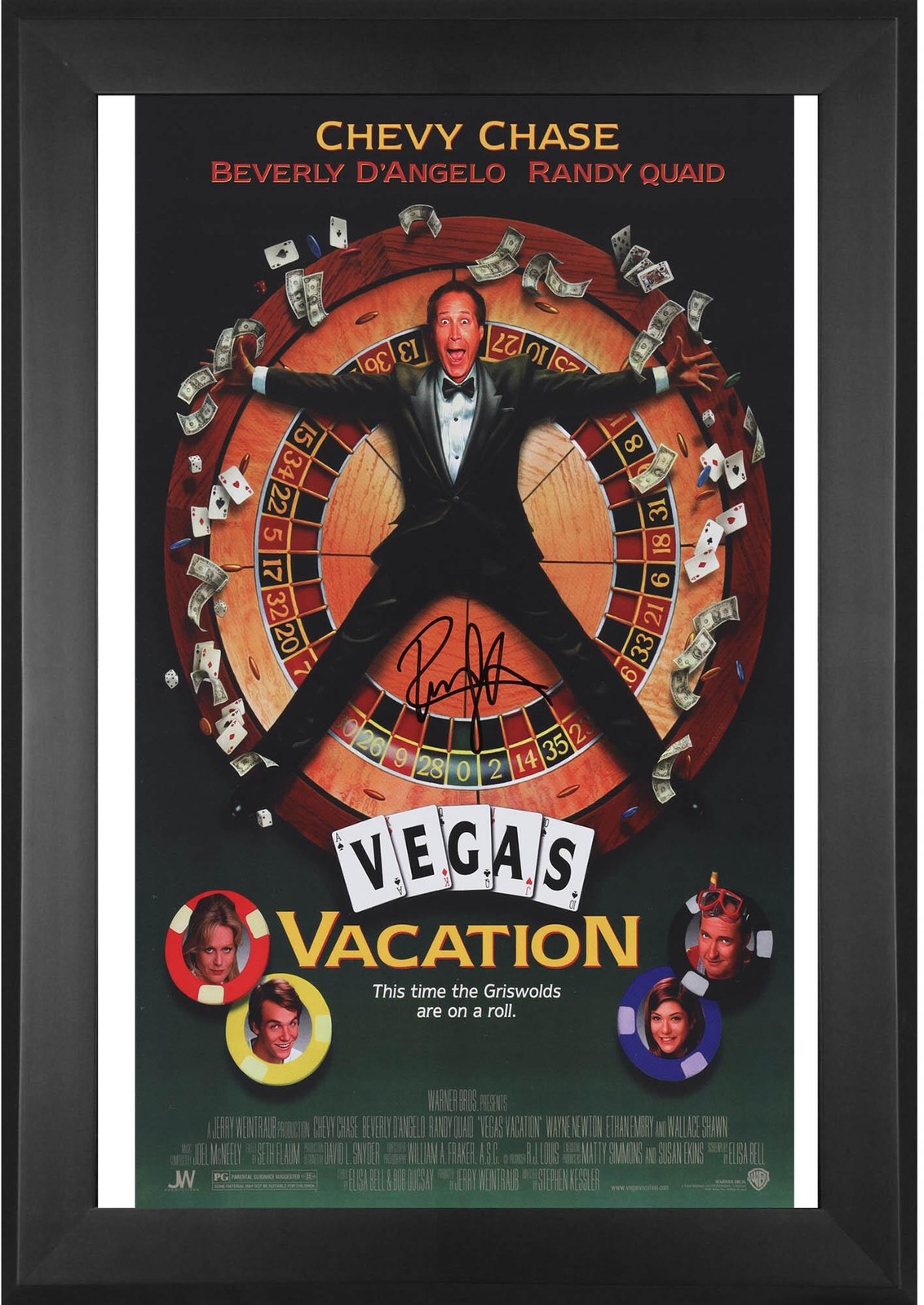 Randy Quaid National Lampoon\'s Vegas Vacation Framed Signed 11x17 Movie Poster