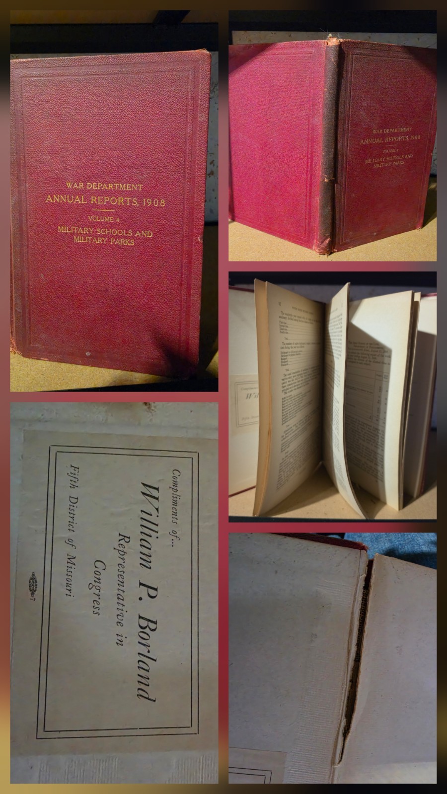 War Department  Annual Reports 1908 Volume 4 Military Schools And Military Parks