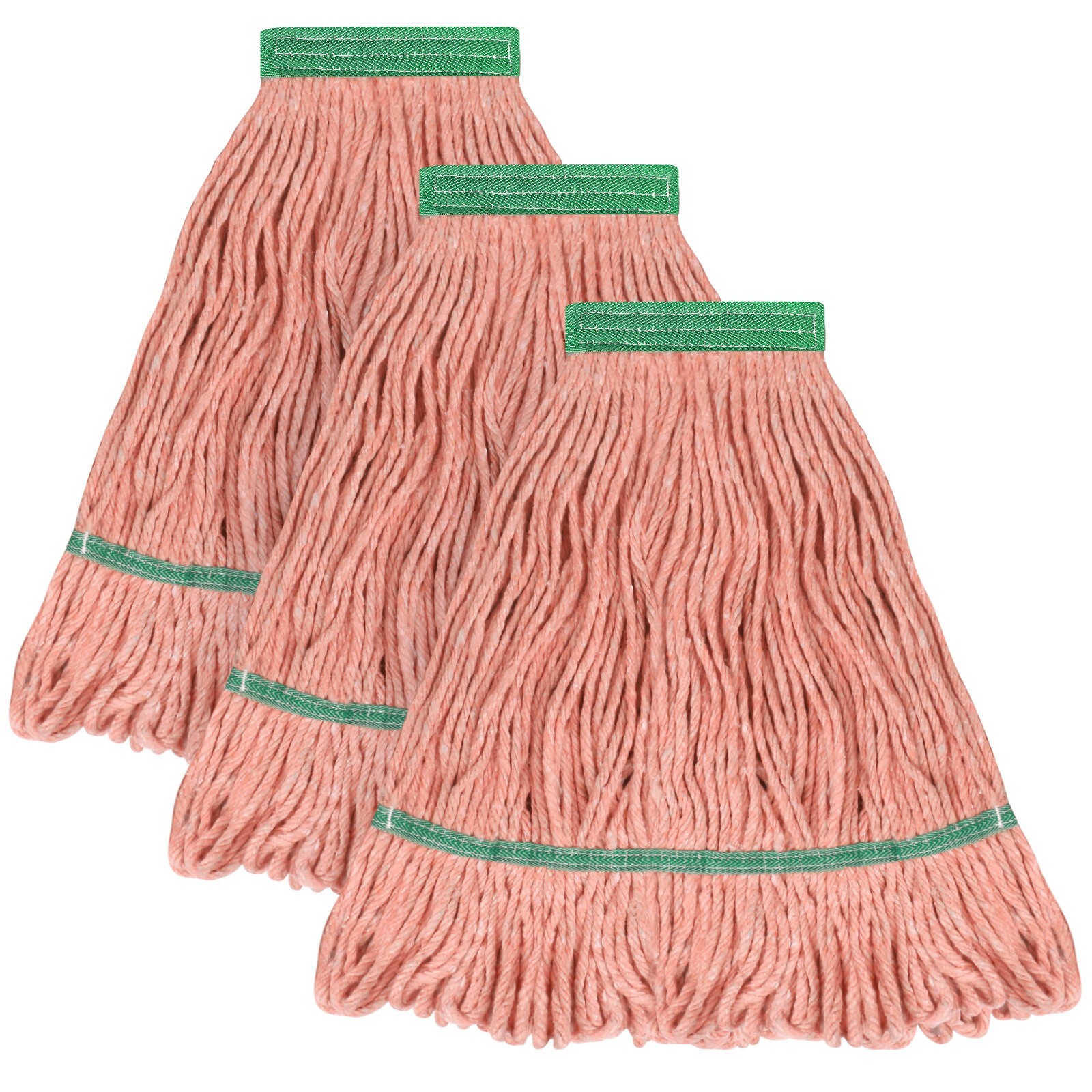 Commercial Wet Mop Head Replacement, Cotton Heavy-Duty Loop-end Easy Wring Mop