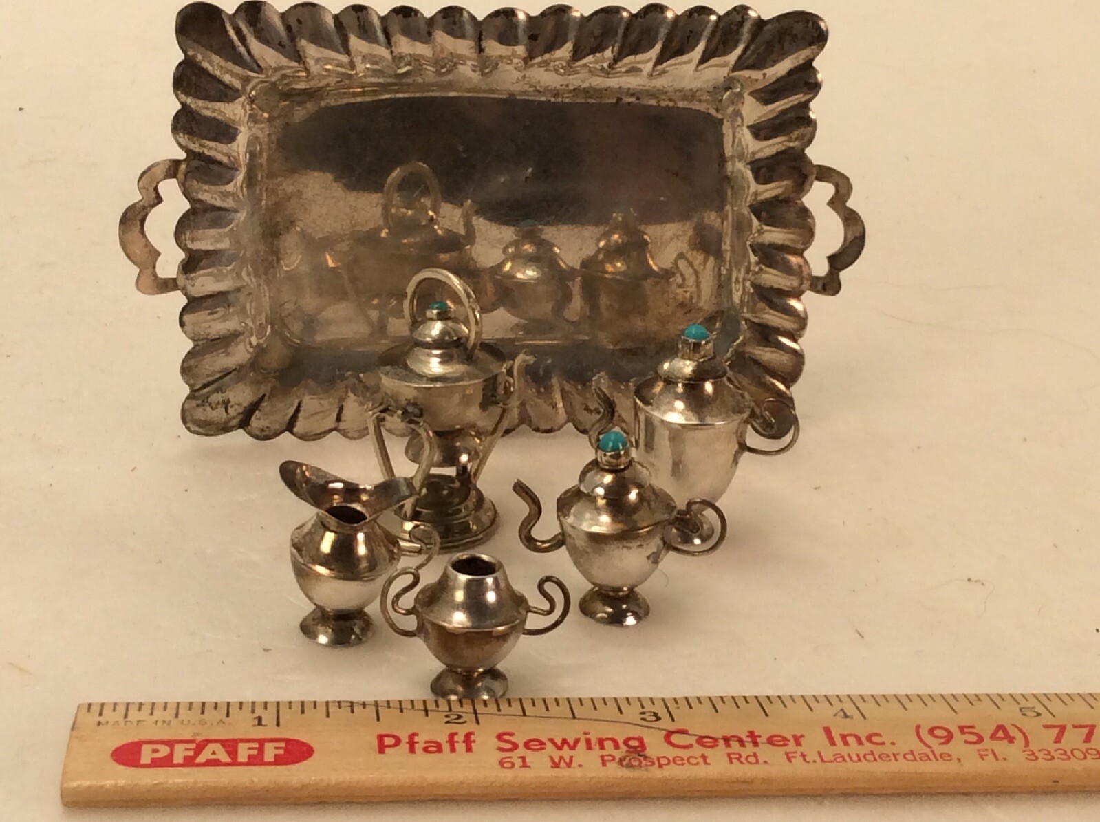 DollHouse SilverPlate The Set Artist Offering miniature super rare DollHouse SilverPlate The Set Artist Offering miniature super rare