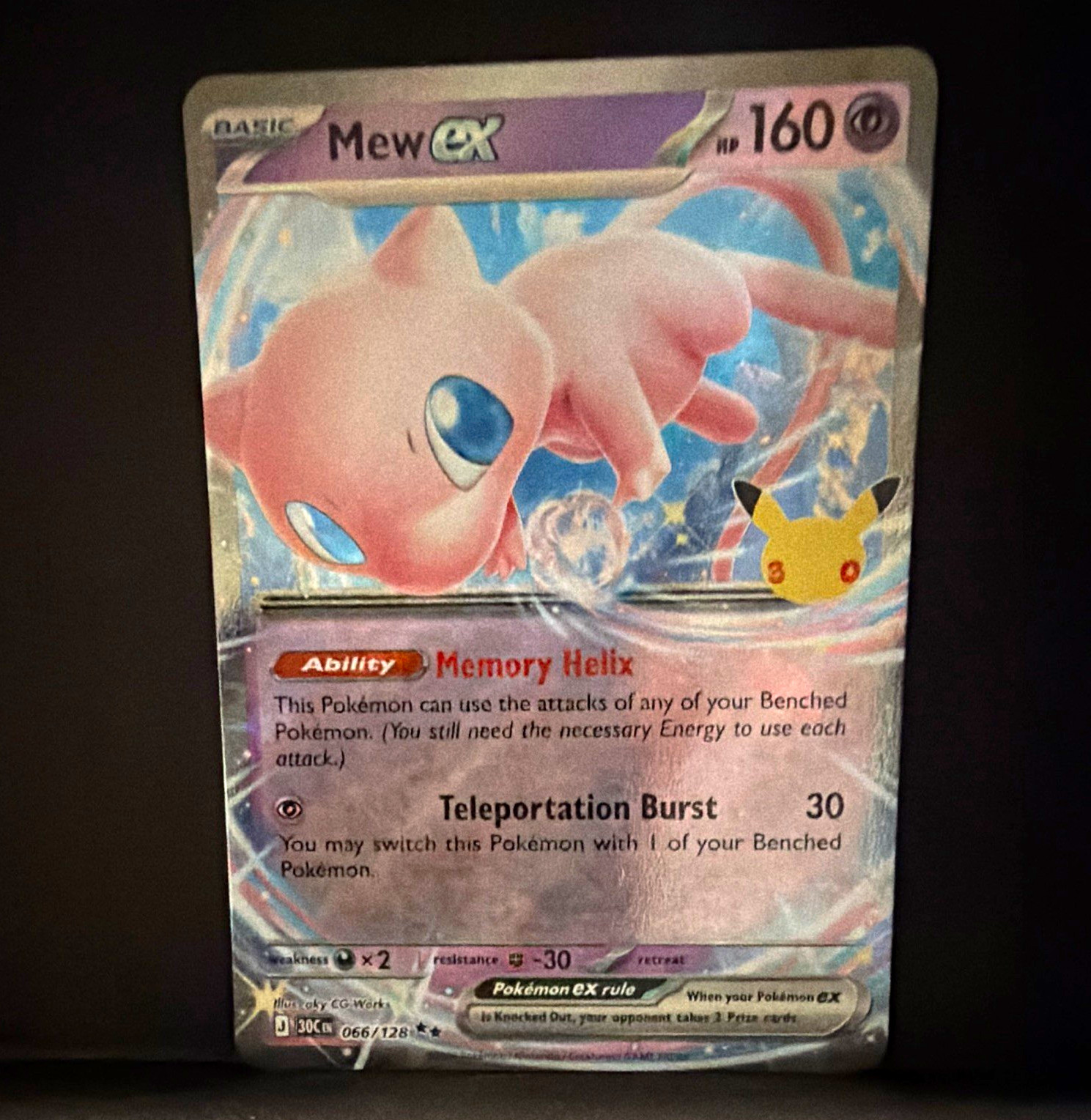 The Pokémon Company Pokemon TCG Mew EX 066/128 160 HP Holo Full Art ENG The Pokémon Company Pokemon TCG Mew EX 066/128 160 HP Holo Full Art ENG