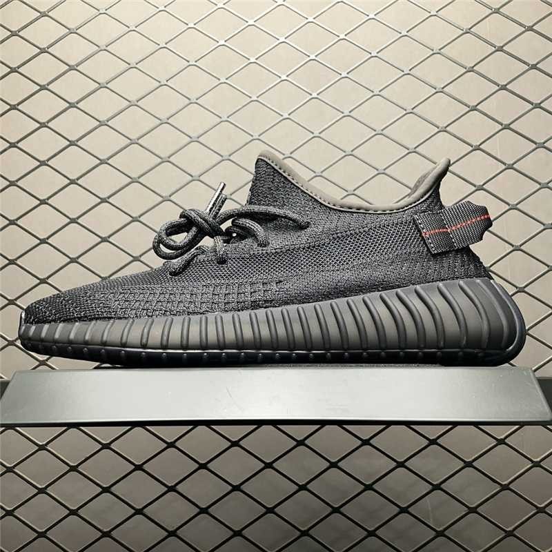 Adidas Yeezy Boost 350 V2 Black Static Reflective Sneakers 
