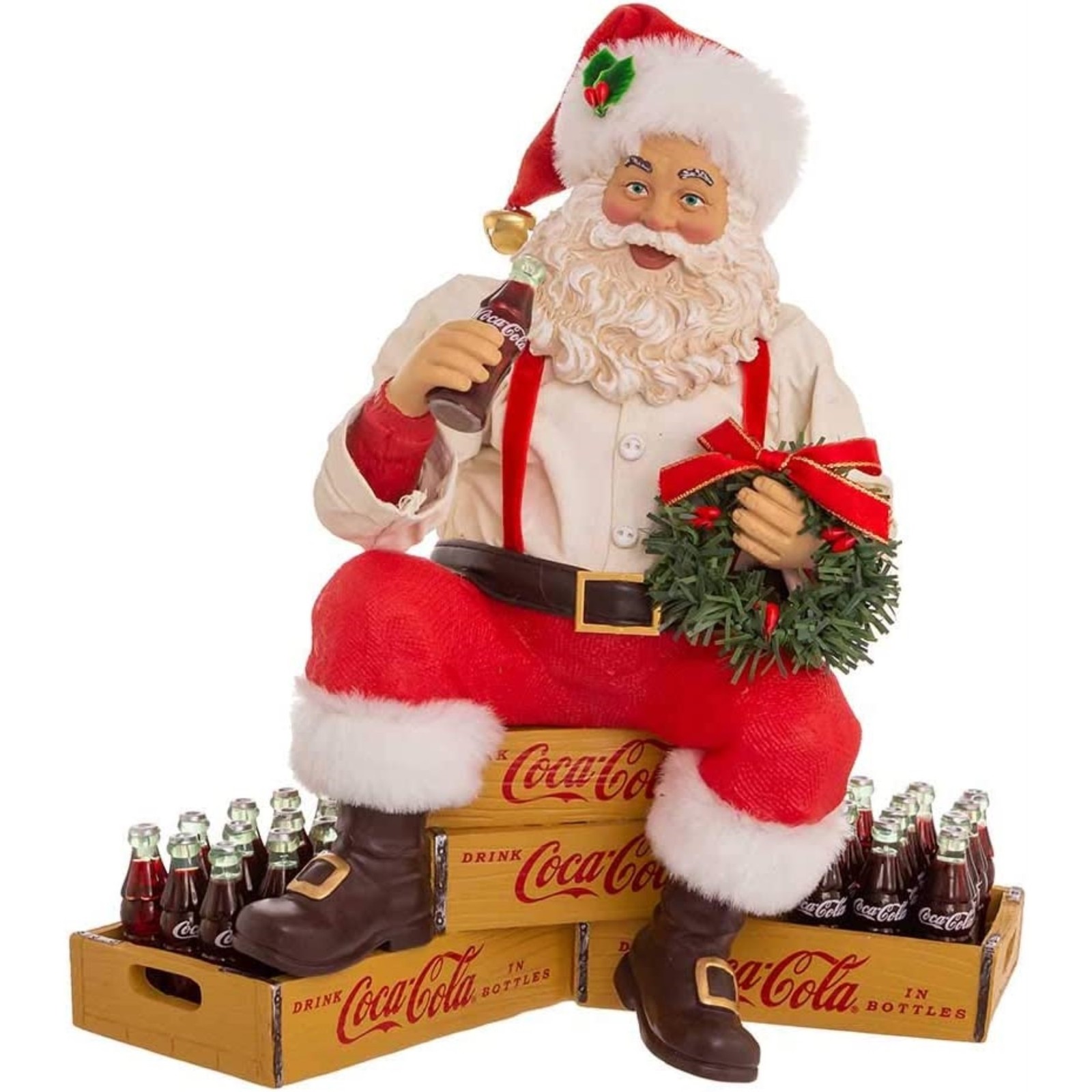 Kurt Adler Fabriché Collection, Coca-Cola Santa Sitting on Crates, 9\