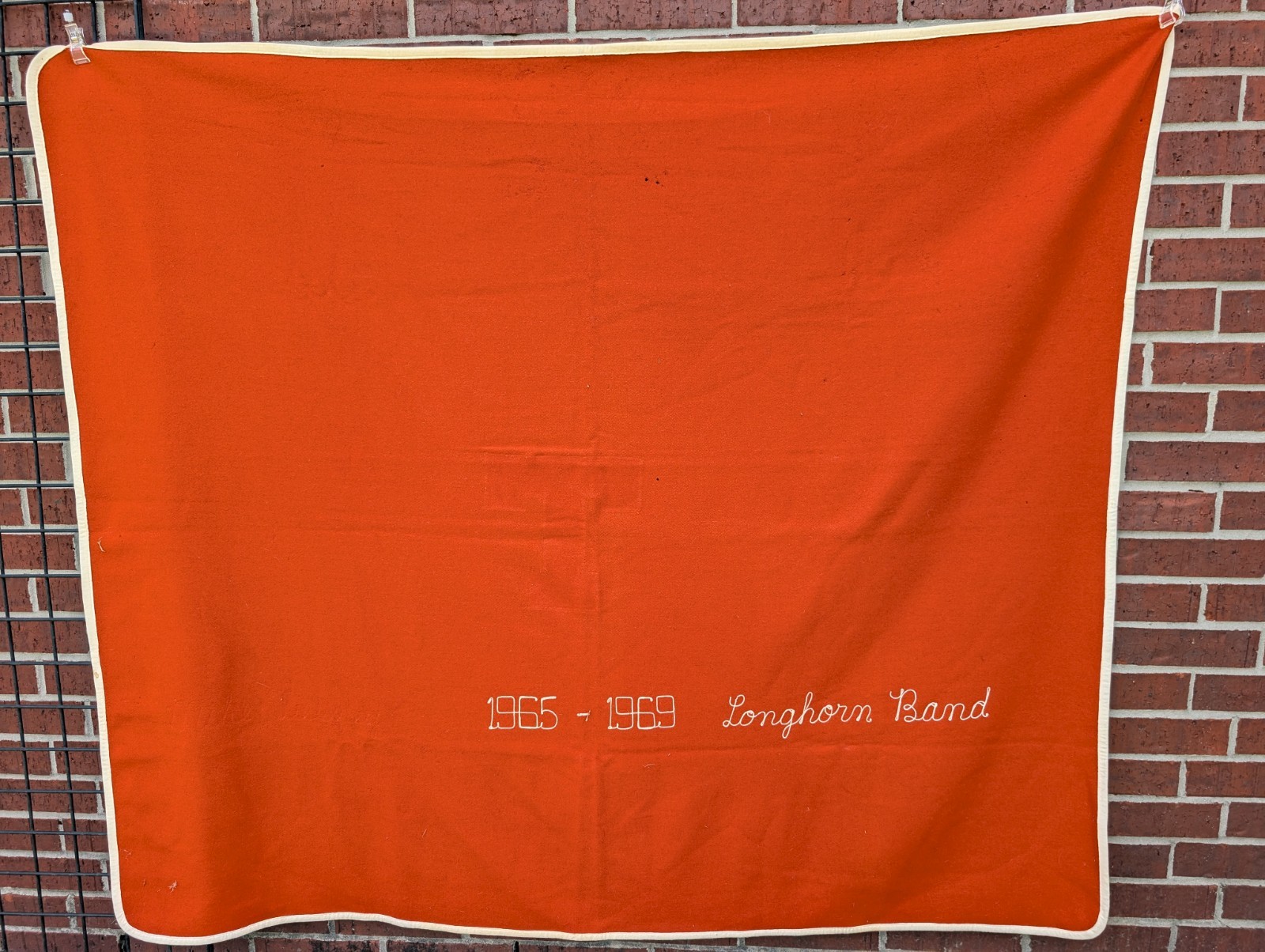 True Vintage 1960s University Of Texas UT Longhorn Band Deerfoot Wool Blanket