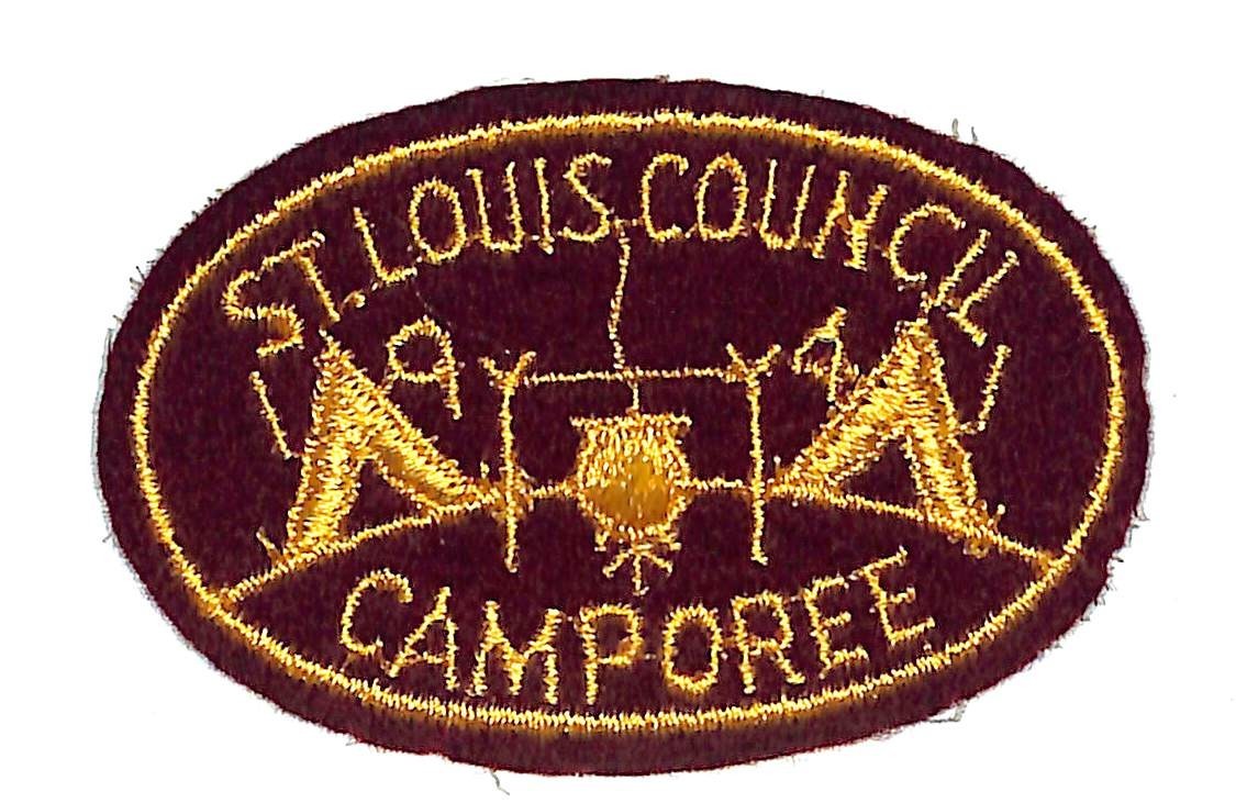 Boy Scouts BSA Embroidered Patch Felt 1941 St Louis Council Camporee Scarce VGC