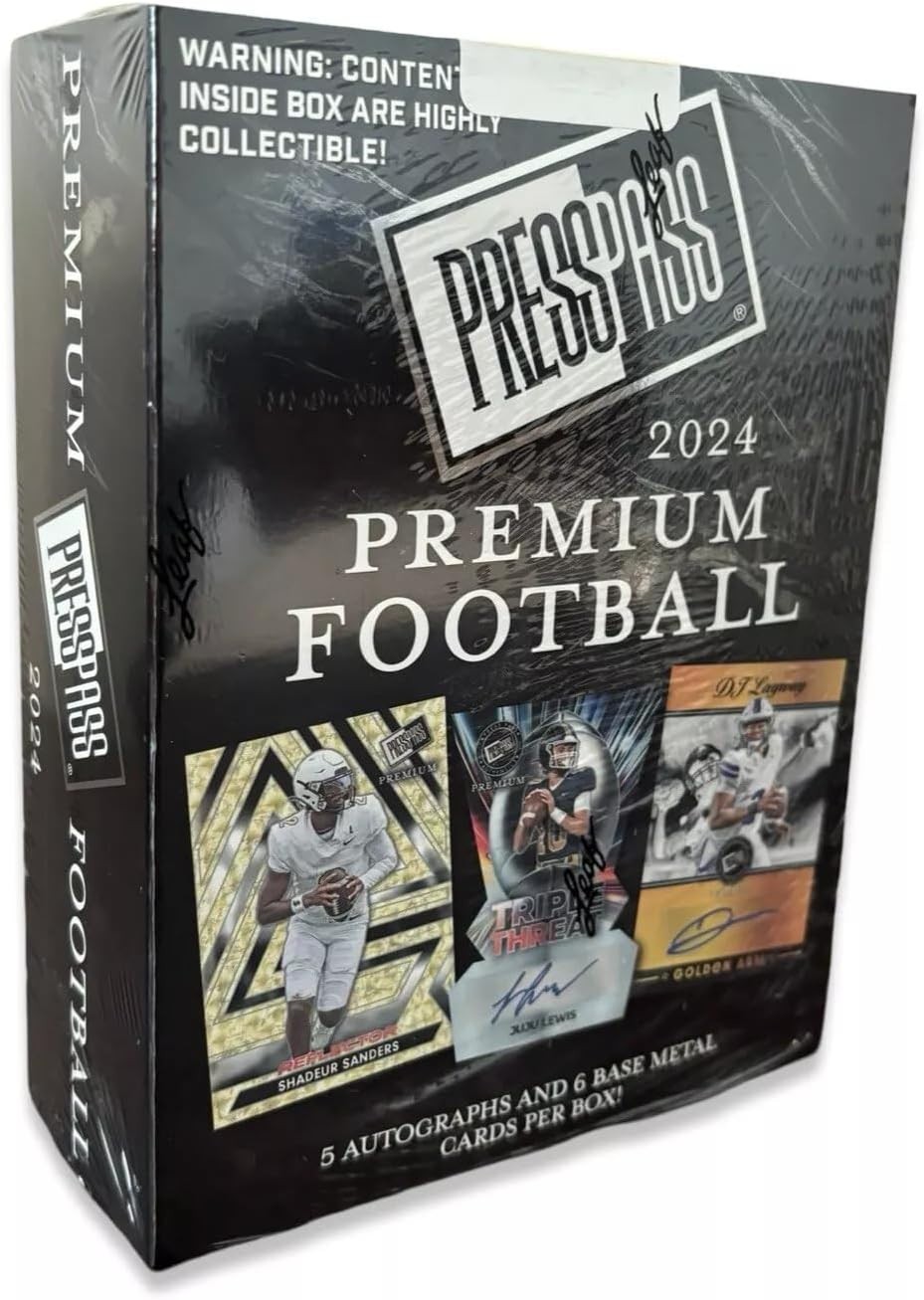 2024 LEAF PRESS PASS PREMIUM FOOTBALL HOBBY BOX (5 Autographs Per Sealed Box) 2024 LEAF PRESS PASS PREMIUM FOOTBALL HOBBY BOX (5 Autographs Per Sealed Box)