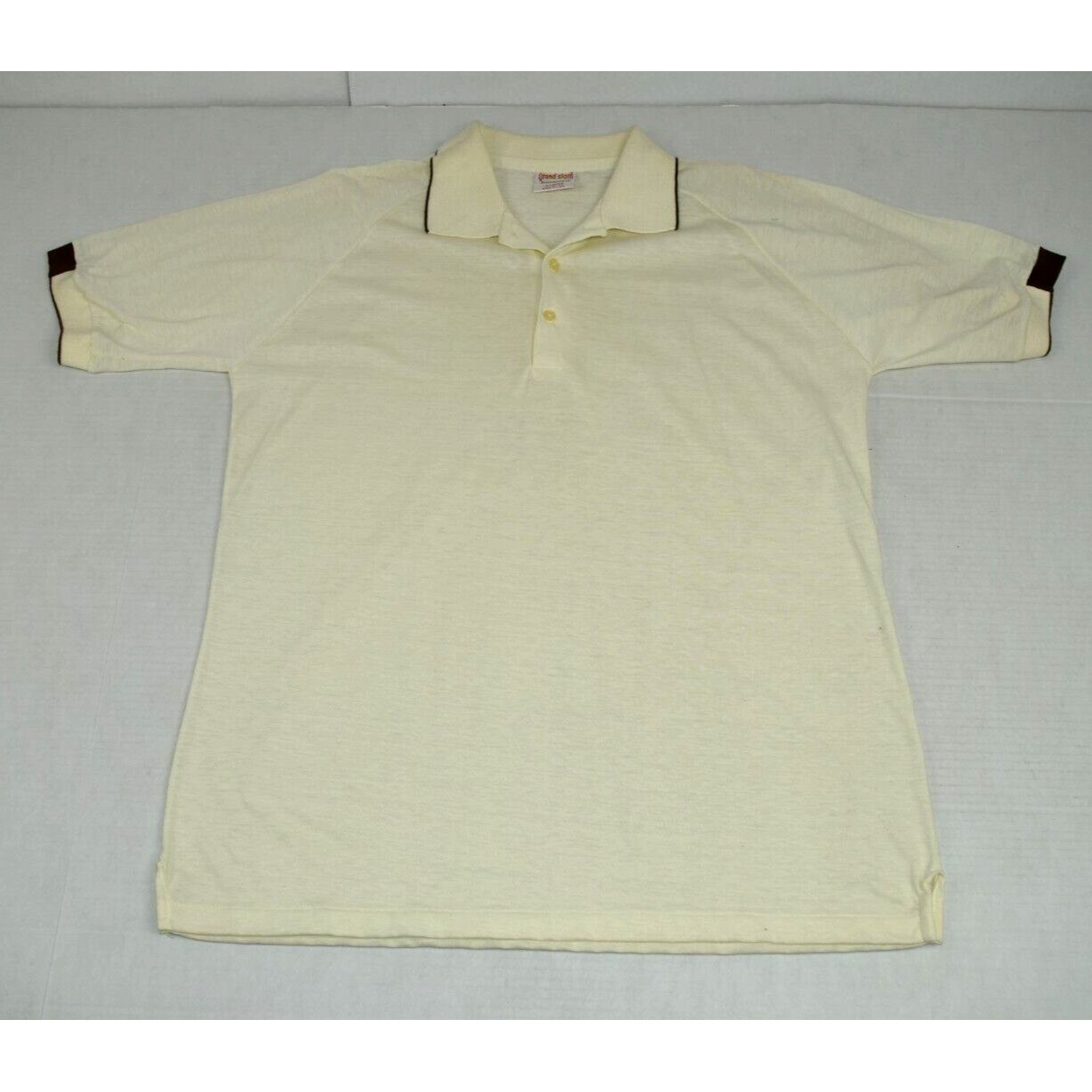 Penguin Shirt VTG 70s Grand Slam Munsingwear Mens M Thin Raglan Cream Colored